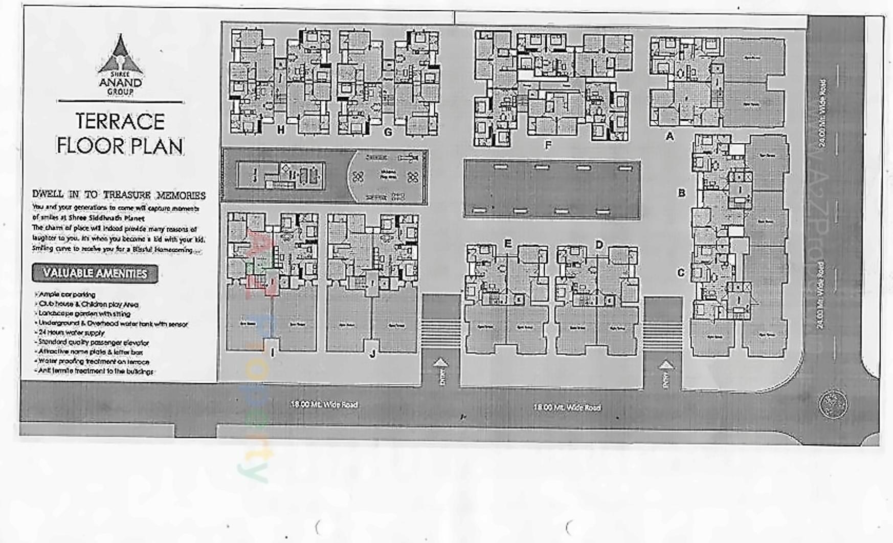 Layout of real estate project Shree Siddhnath Planet located at Sayajipura, Vadodara, Gujarat
