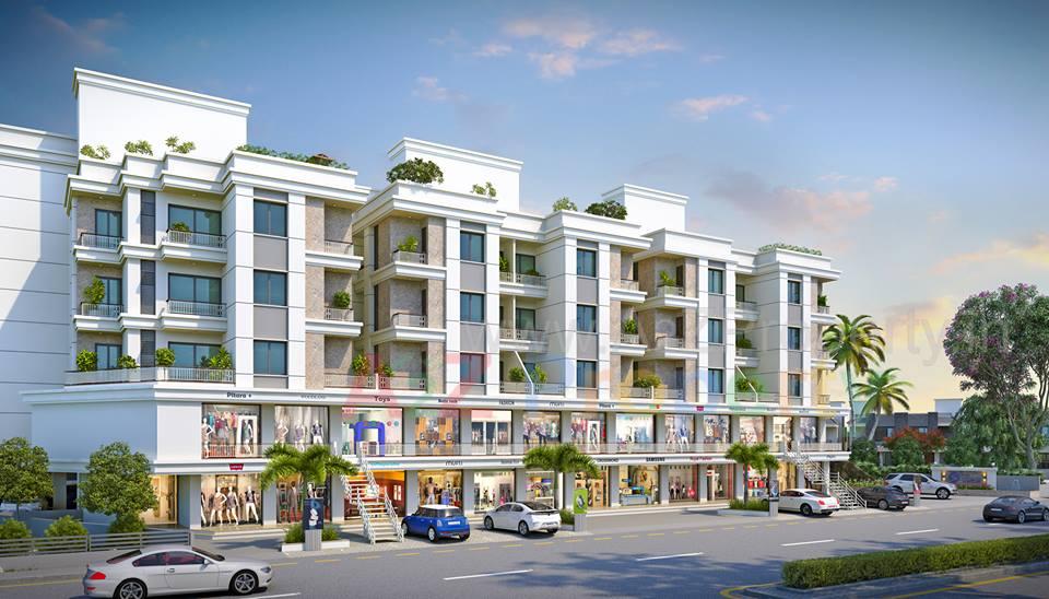 3D Elevation of real estate project Shree Siddhnath Platinum located at Bapod, Vadodara, Gujarat