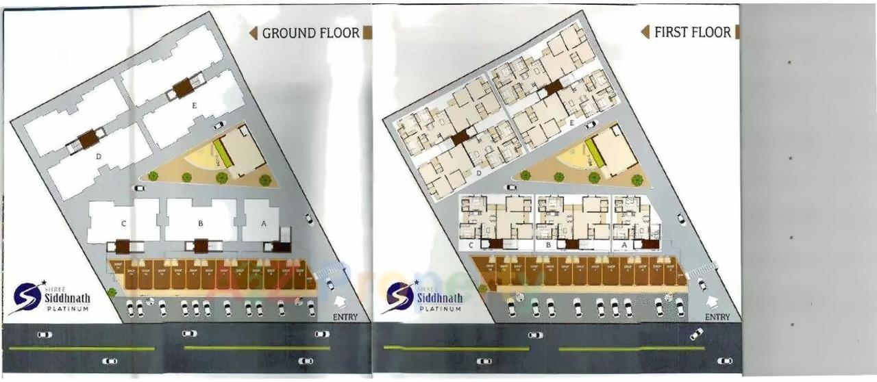 Layout of real estate project Shree Siddhnath Platinum located at Bapod, Vadodara, Gujarat