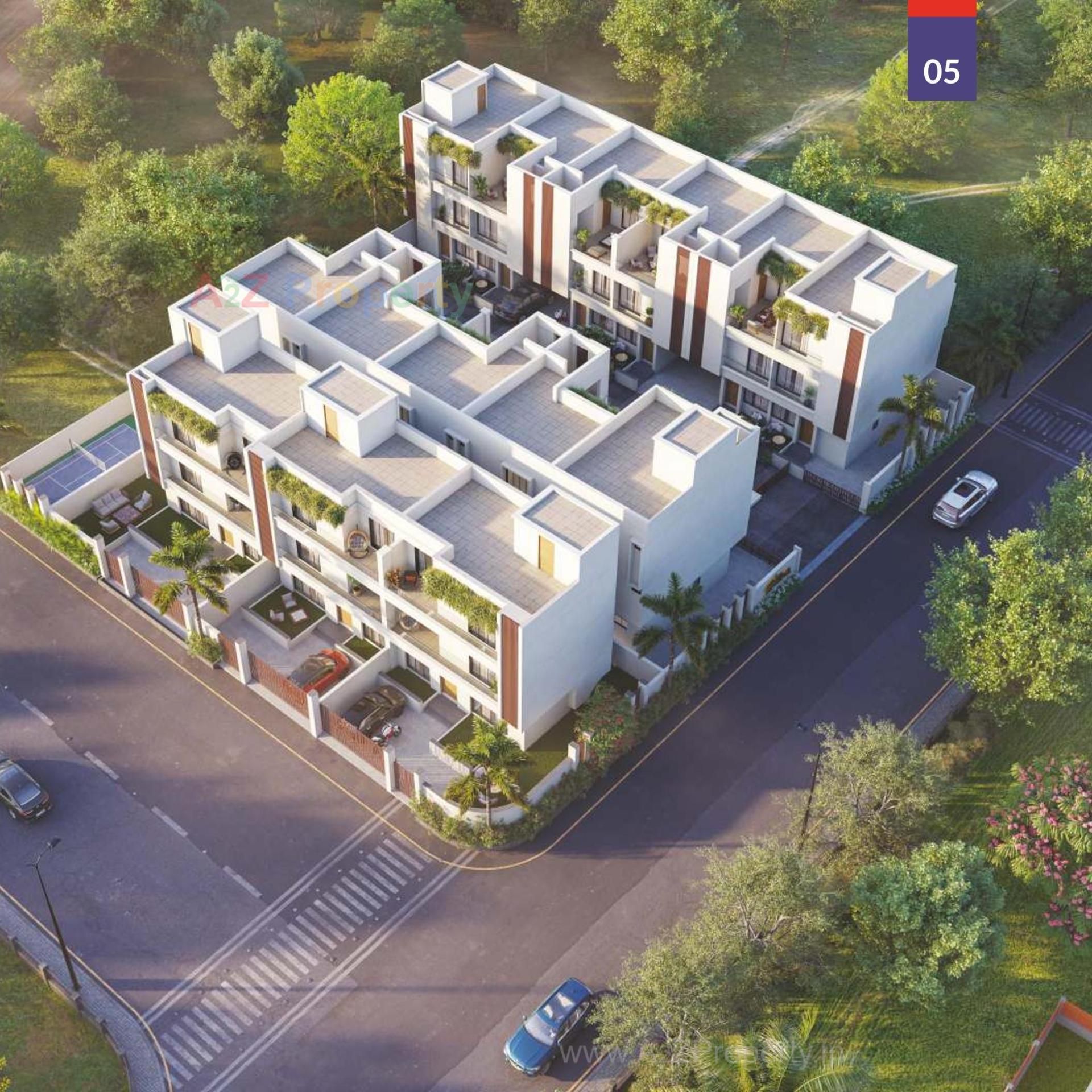 3D Elevation of real estate project Shree Siddhnath Prime Plus located at Kapurai, Vadodara, Gujarat