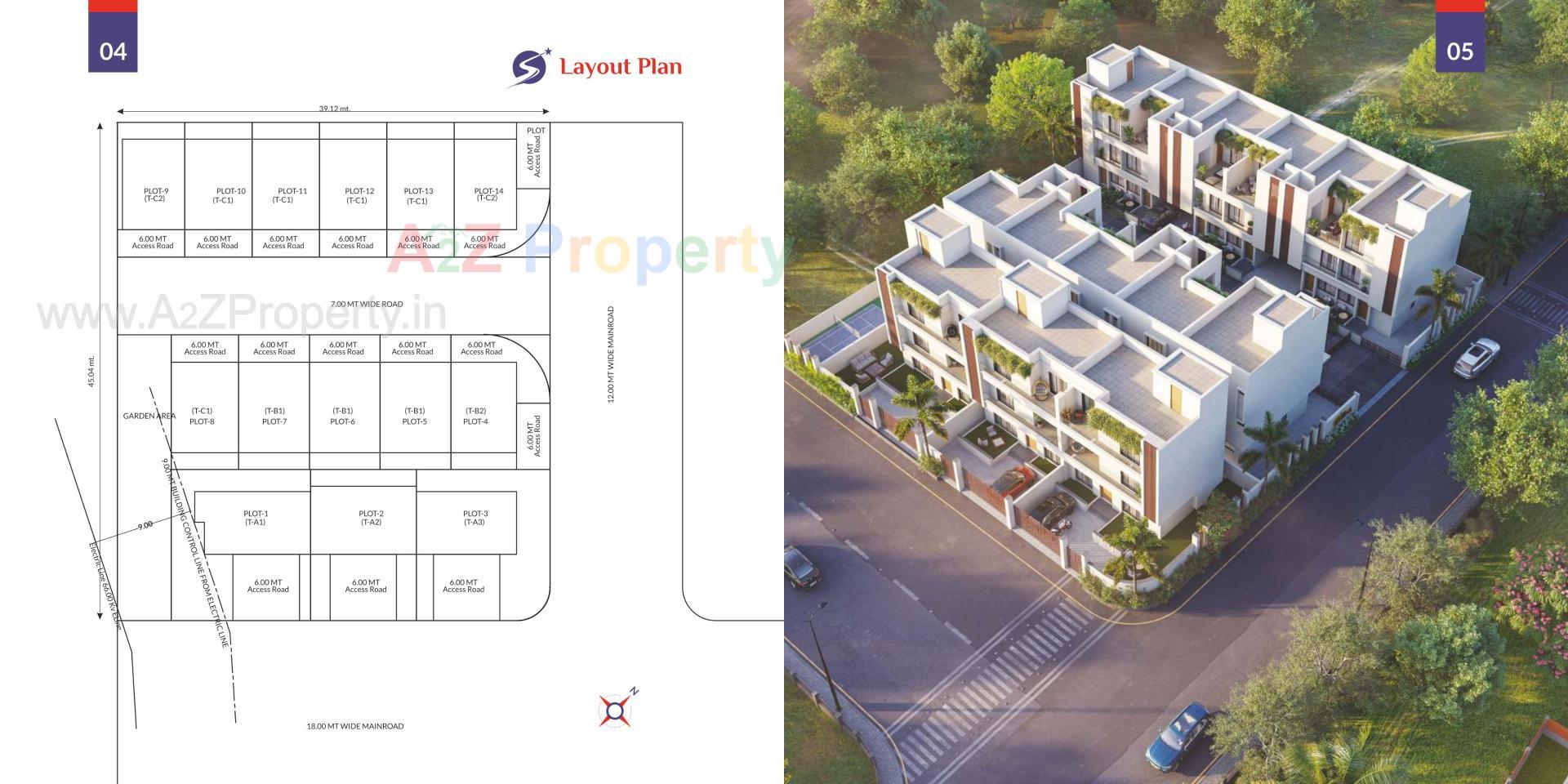 Layout of real estate project Shree Siddhnath Prime Plus located at Kapurai, Vadodara, Gujarat