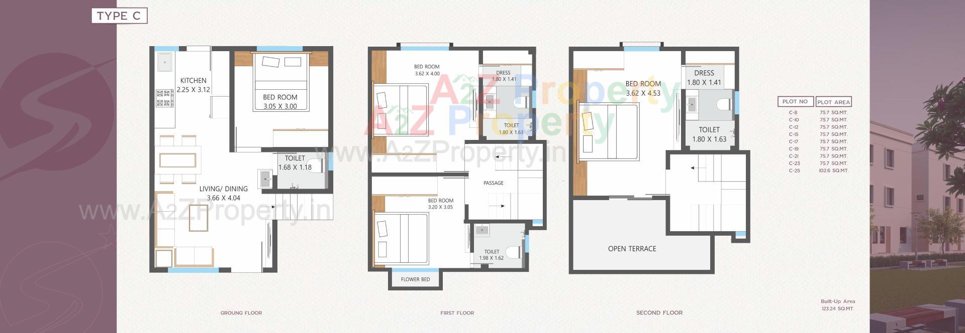 Layout of real estate project Shree Siddhnath Prime located at Ankhol, Vadodara, Gujarat