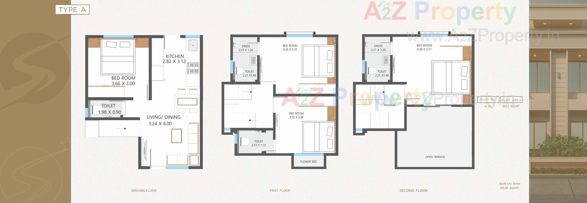 Layout of real estate project Shree Siddhnath Prime located at Ankhol, Vadodara, Gujarat