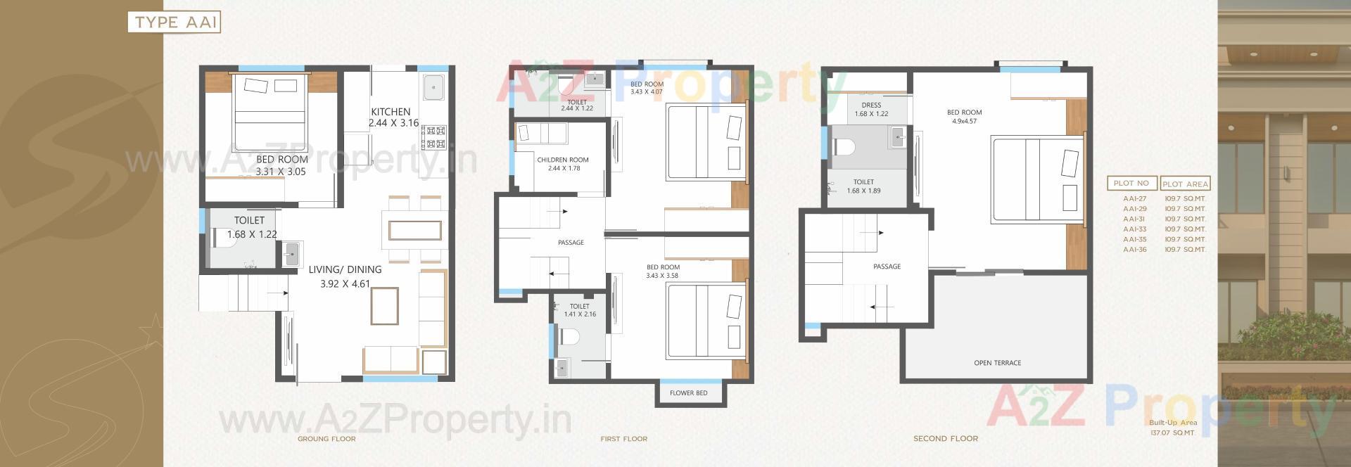 Layout of real estate project Shree Siddhnath Prime located at Ankhol, Vadodara, Gujarat