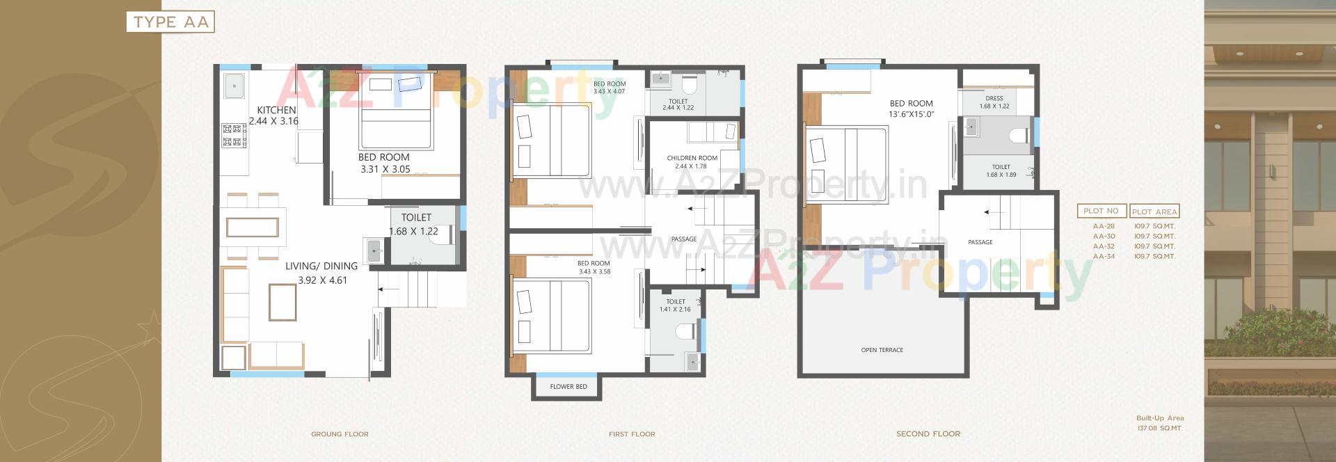 Layout of real estate project Shree Siddhnath Prime located at Ankhol, Vadodara, Gujarat