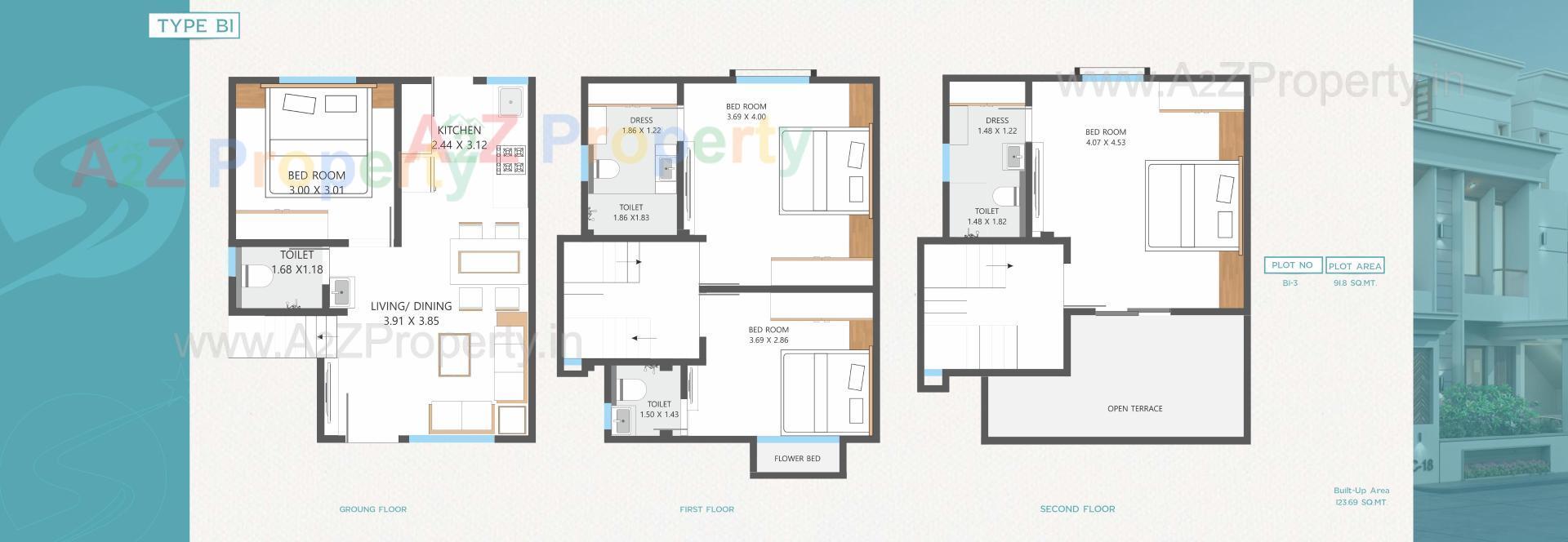 Layout of real estate project Shree Siddhnath Prime located at Ankhol, Vadodara, Gujarat
