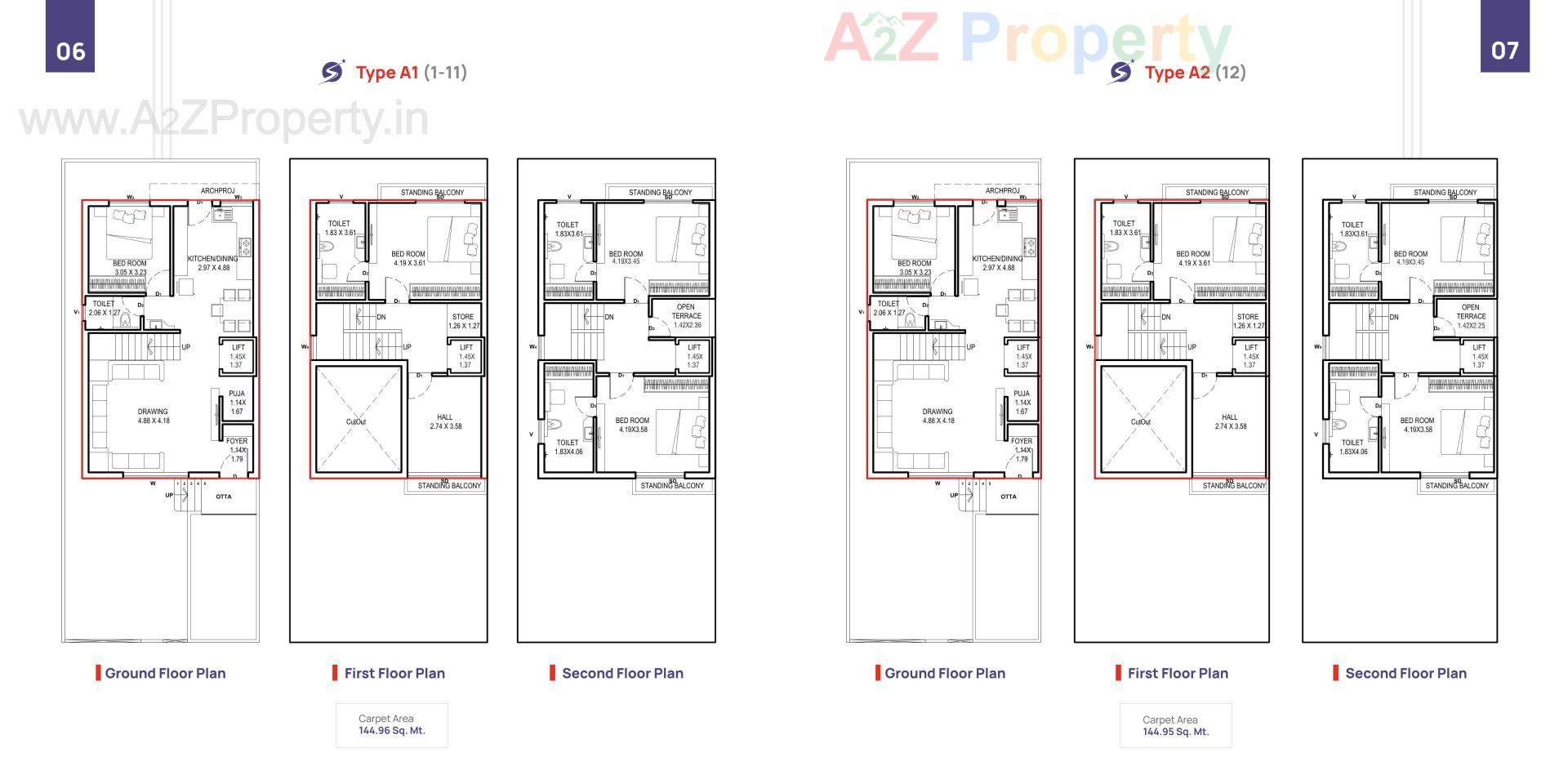 Layout of real estate project Shree Siddhnath Primero located at Tarsali, Vadodara, Gujarat