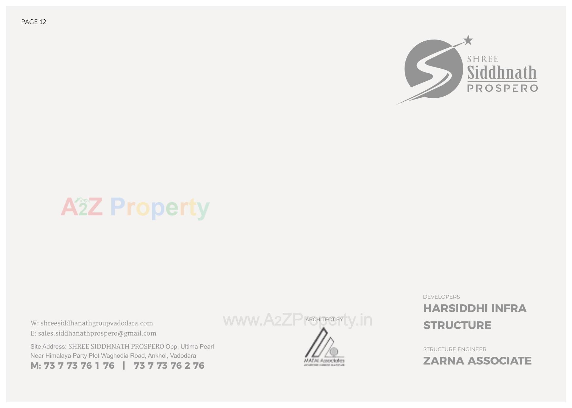  of real estate project Shree Siddhnath Prospero located at Ankhol, Vadodara, Gujarat