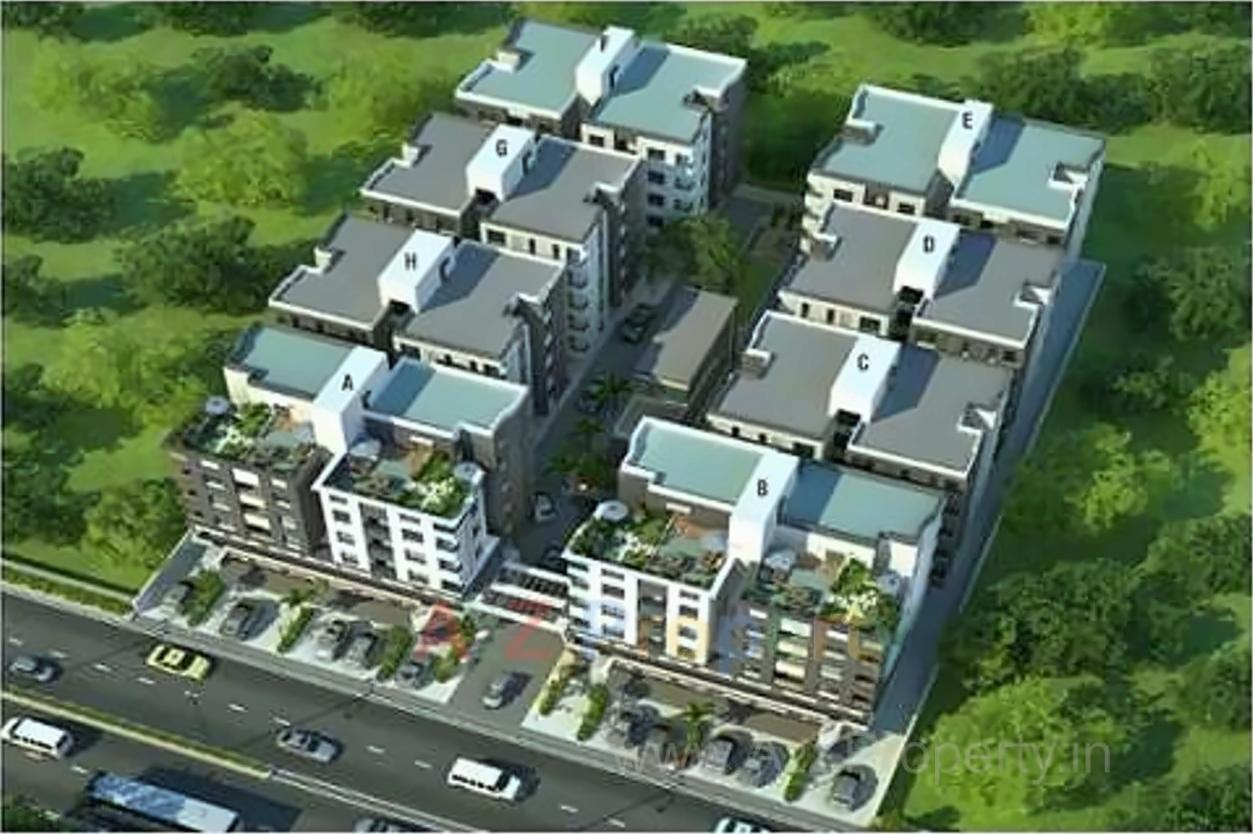 3D Elevation of real estate project Shree Swaminarayan Park located at Bapod, Vadodara, Gujarat