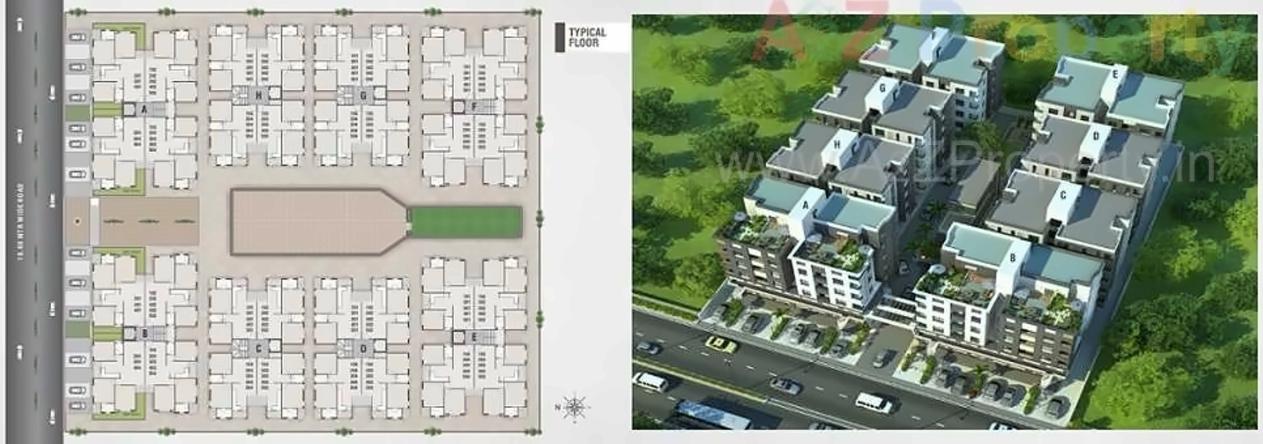 Layout of real estate project Shree Swaminarayan Park located at Bapod, Vadodara, Gujarat