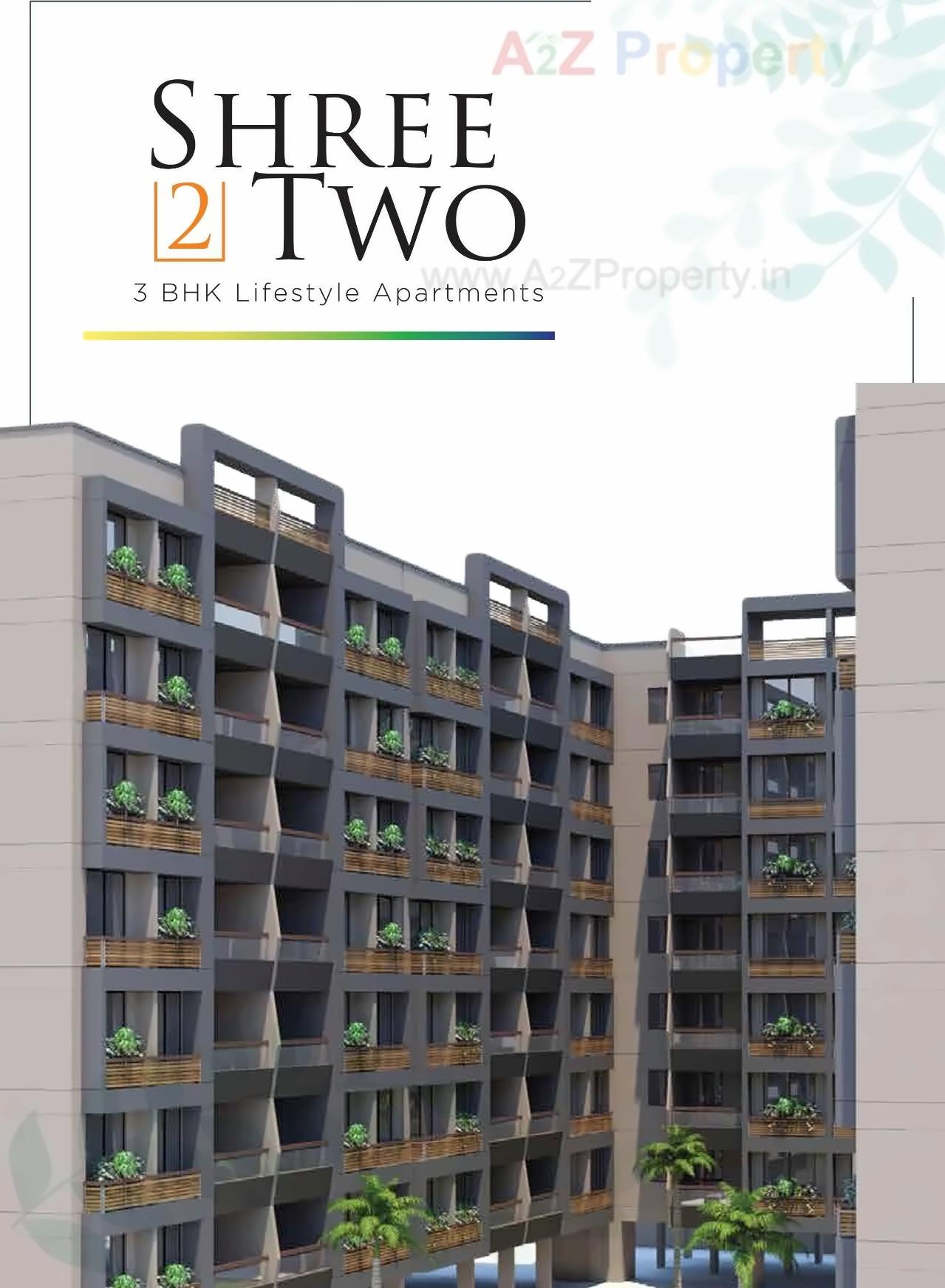 3D Elevation of real estate project Shree Two located at Bhayli, Vadodara, Gujarat
