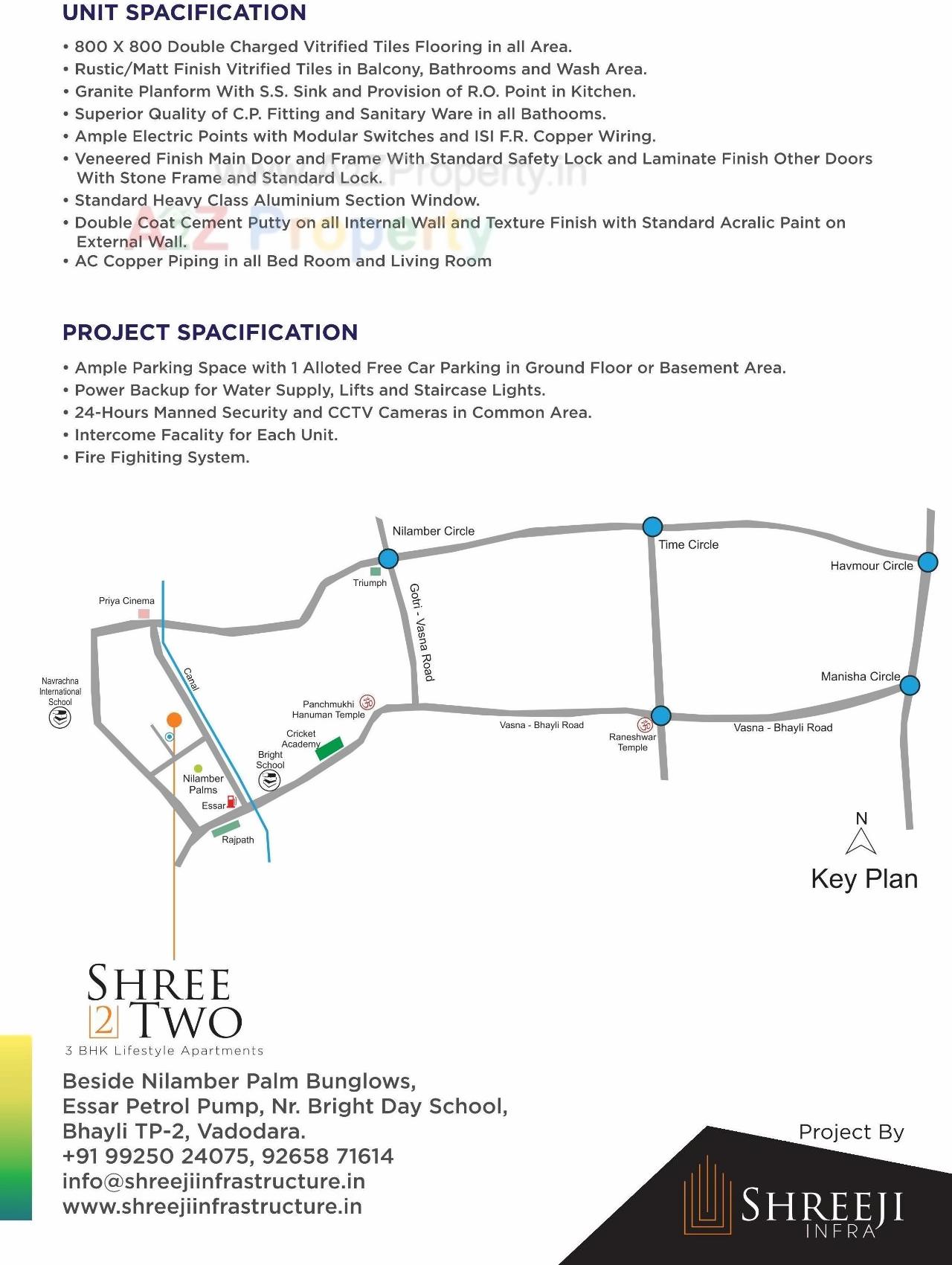  of real estate project Shree Two located at Bhayli, Vadodara, Gujarat