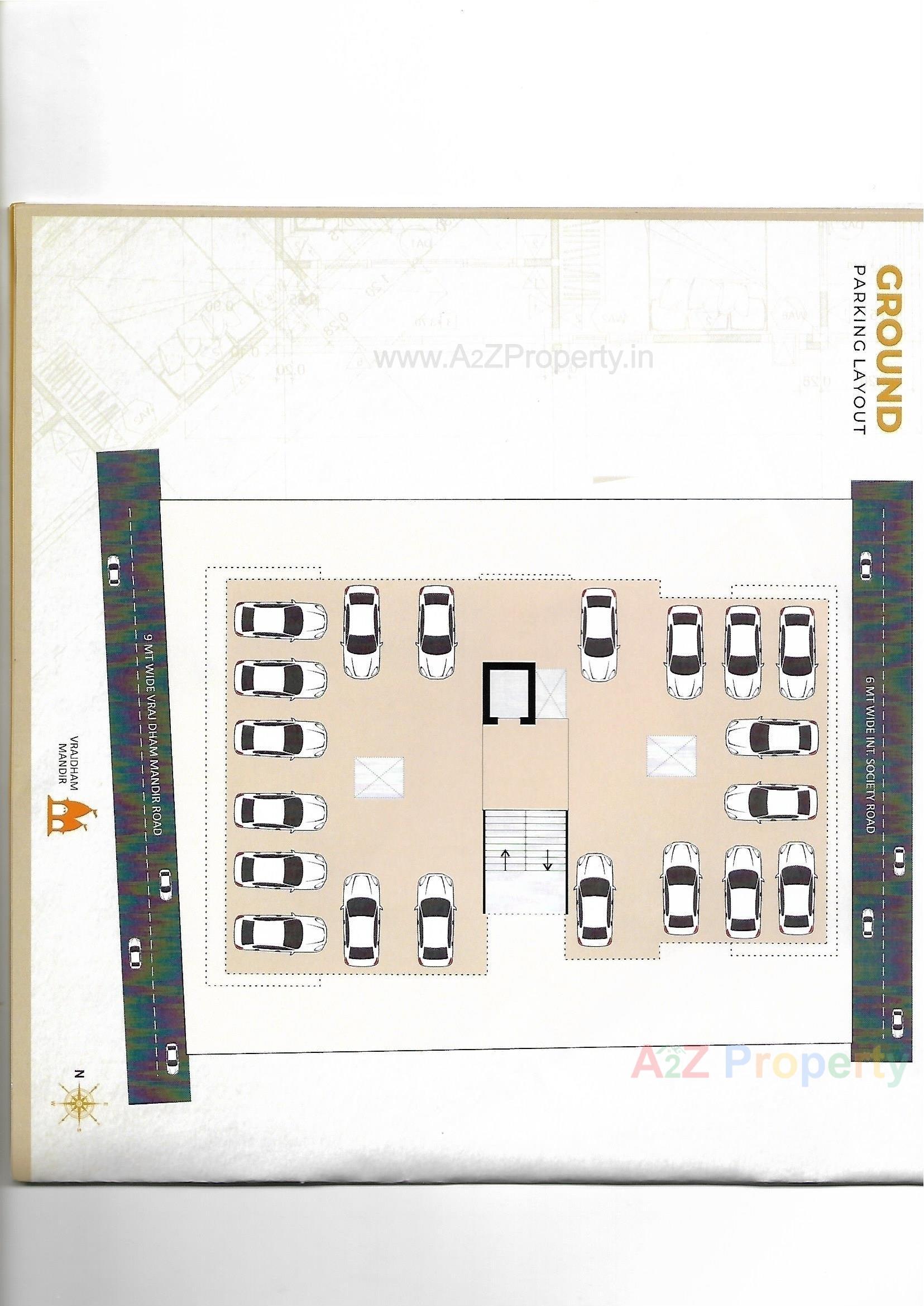 Layout of real estate project Shree Vrajdham Residency located at Manjalpur, Vadodara, Gujarat