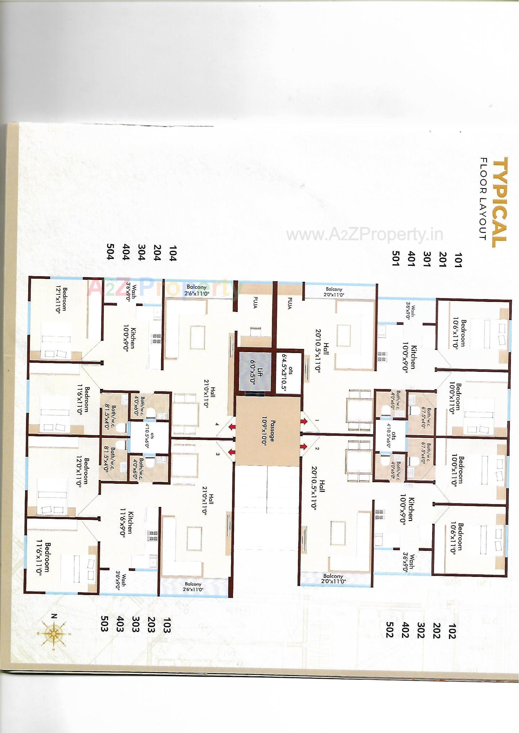 Layout of real estate project Shree Vrajdham Residency located at Manjalpur, Vadodara, Gujarat