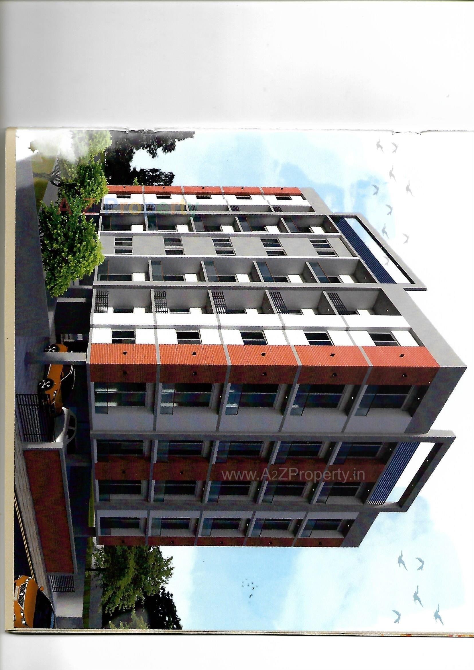 3D Elevation of real estate project Shree Vrajdham Residency located at Manjalpur, Vadodara, Gujarat