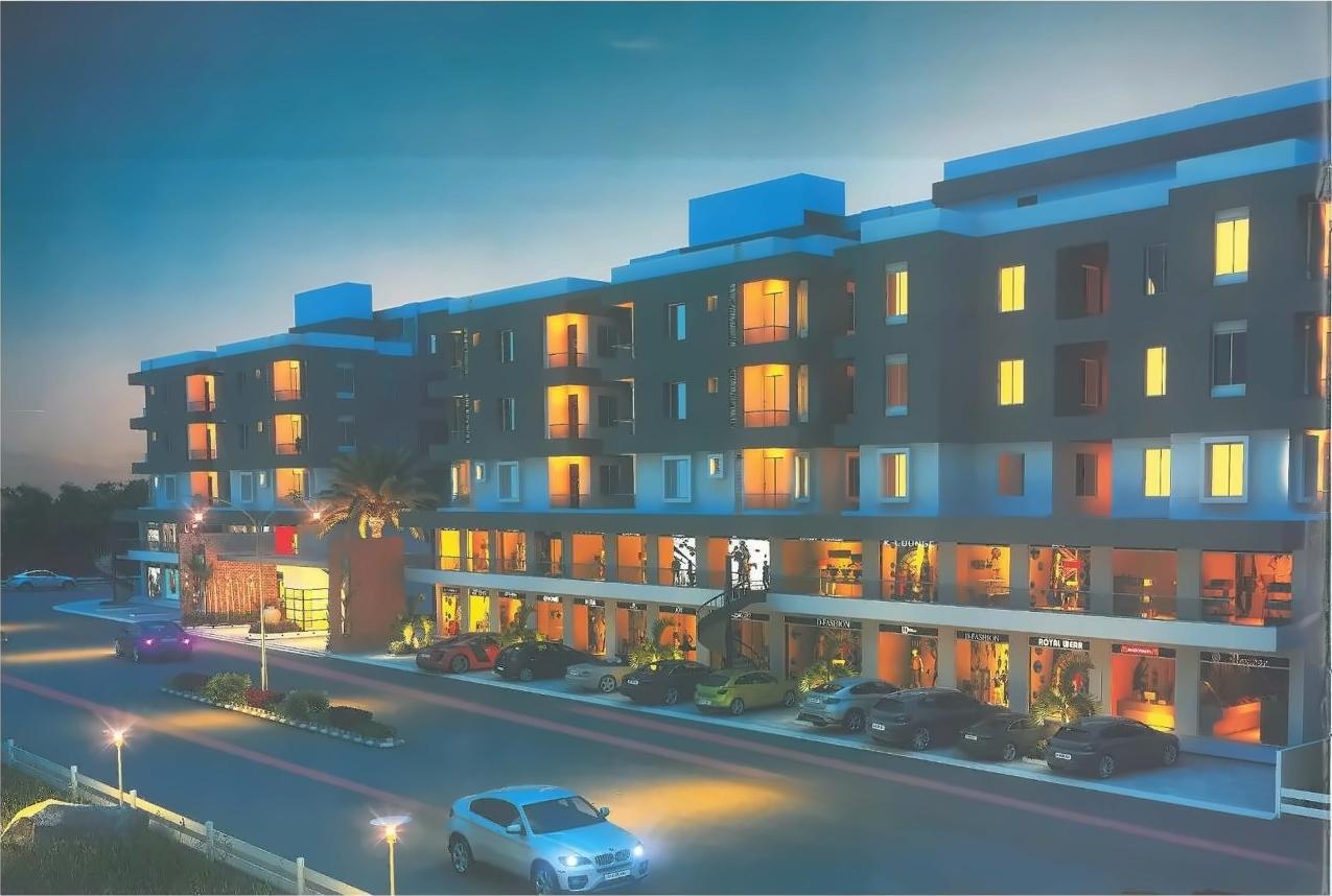 3D Elevation of real estate project Shree Yogi Darshan Tower located at Chhani, Vadodara, Gujarat