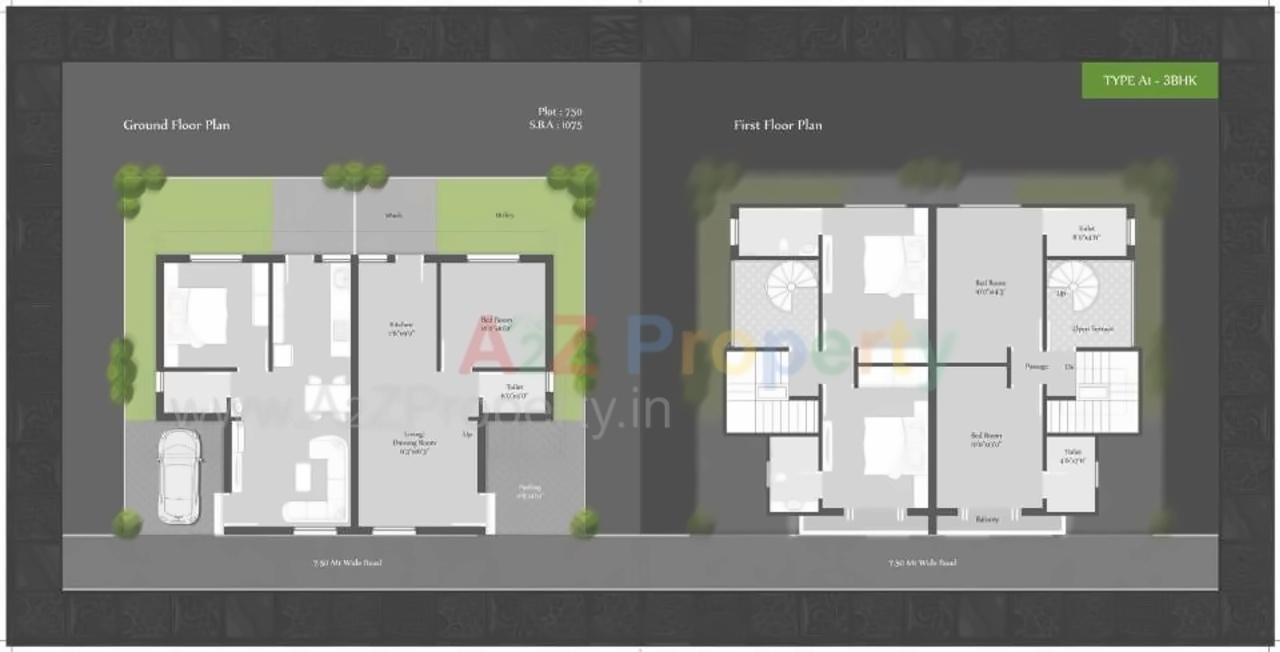 Layout of real estate project Shreeji Aangan located at Tarsali, Vadodara, Gujarat