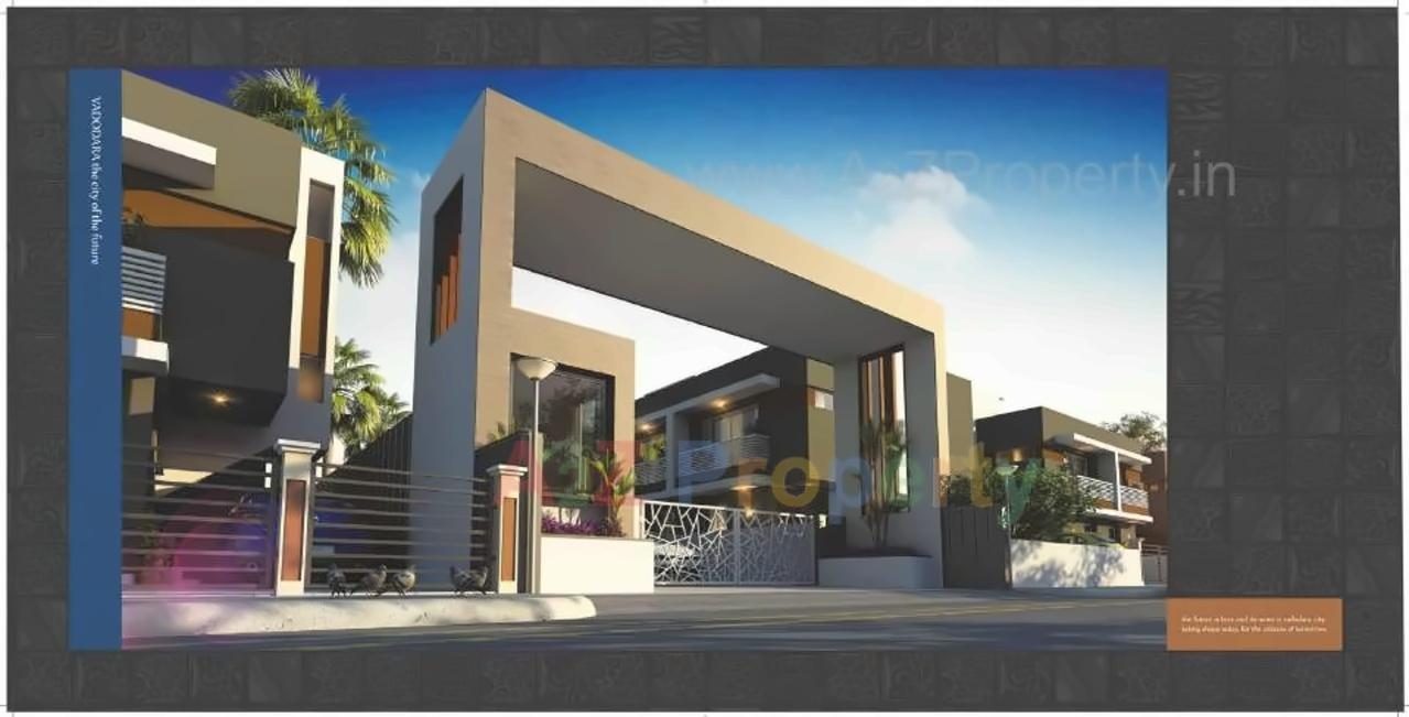 3D Elevation of real estate project Shreeji Aangan located at Tarsali, Vadodara, Gujarat