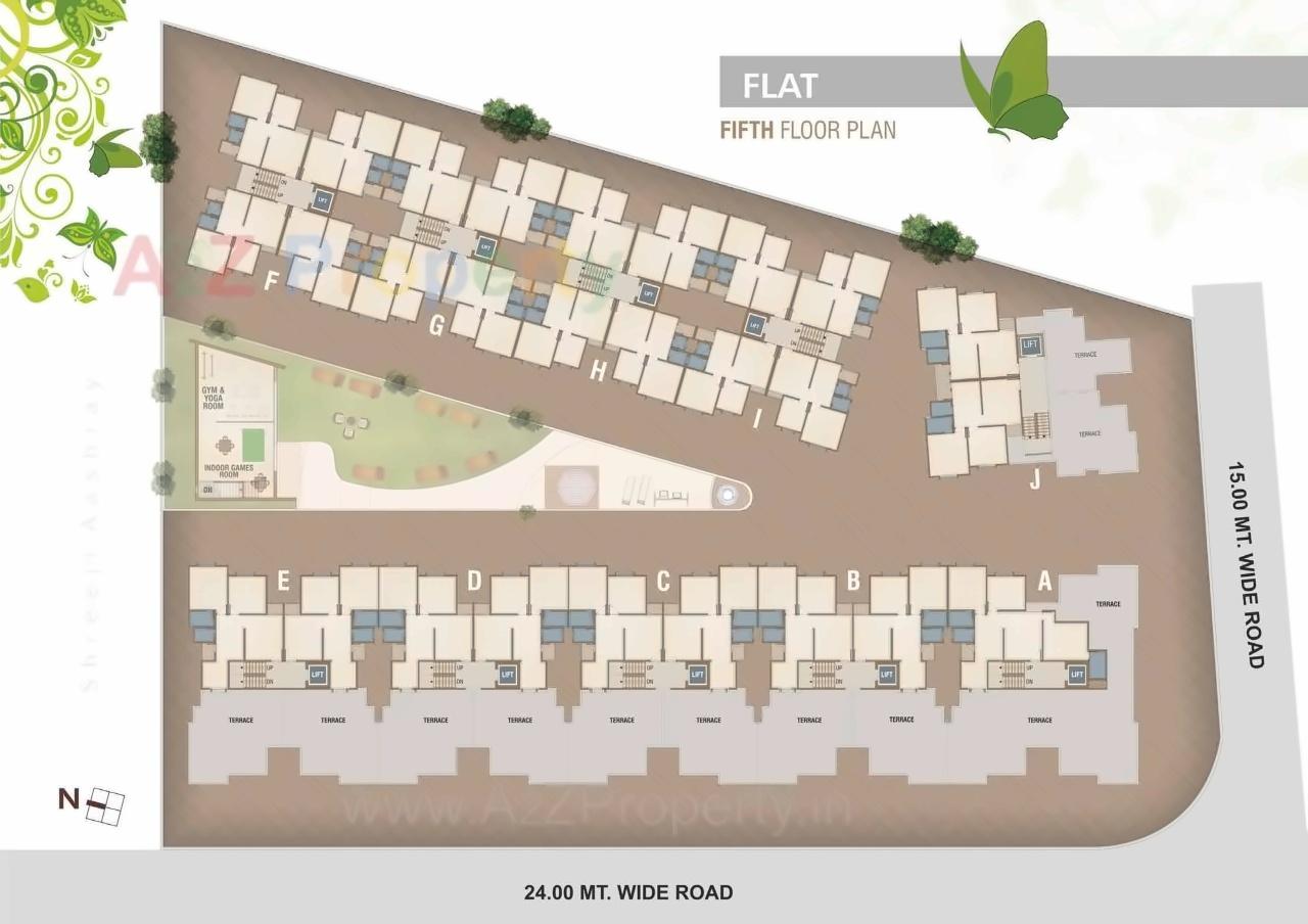 Layout of real estate project Shreeji Aashray located at Vadodara, Vadodara, Gujarat