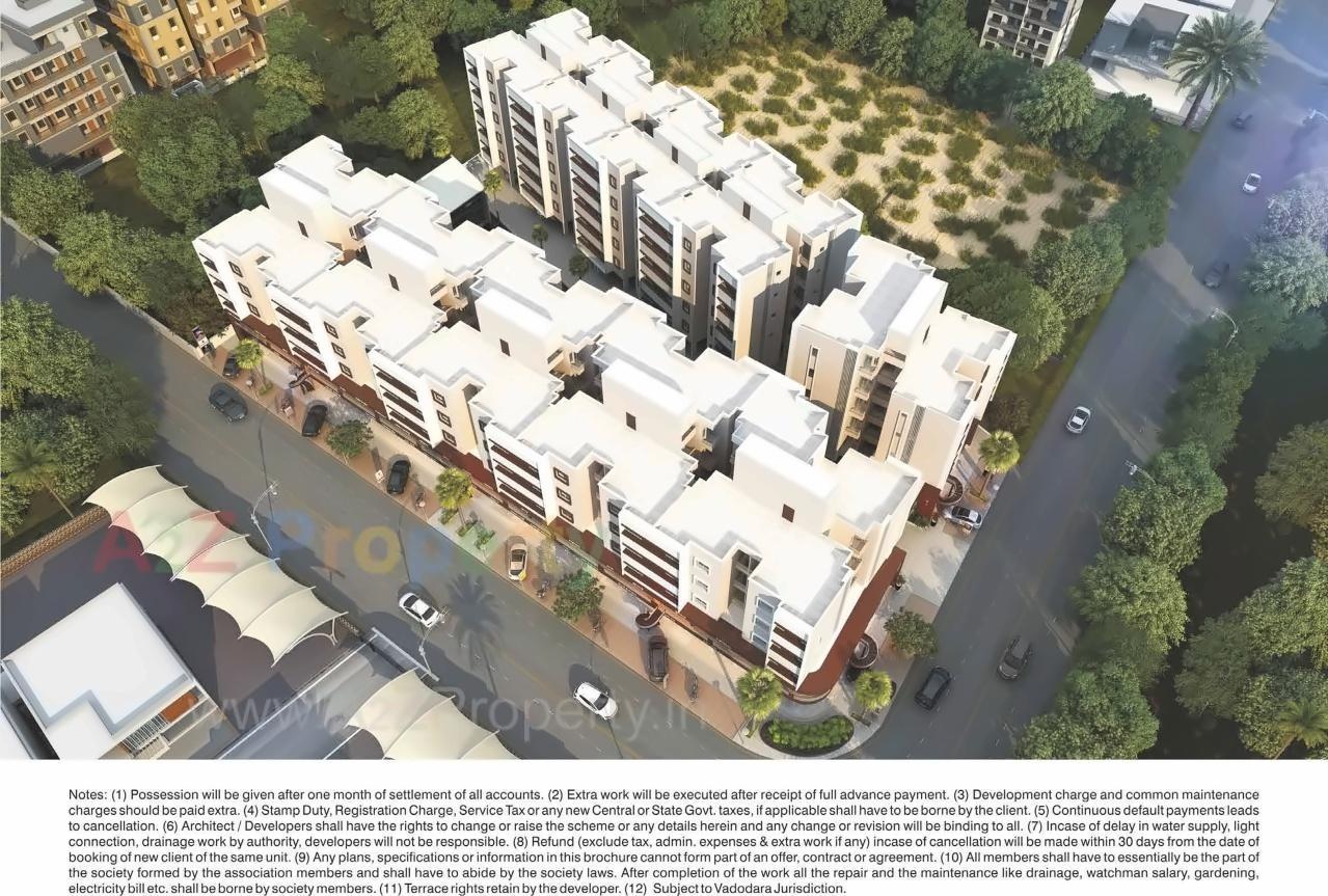 3D Elevation of real estate project Shreeji Aashray located at Vadodara, Vadodara, Gujarat