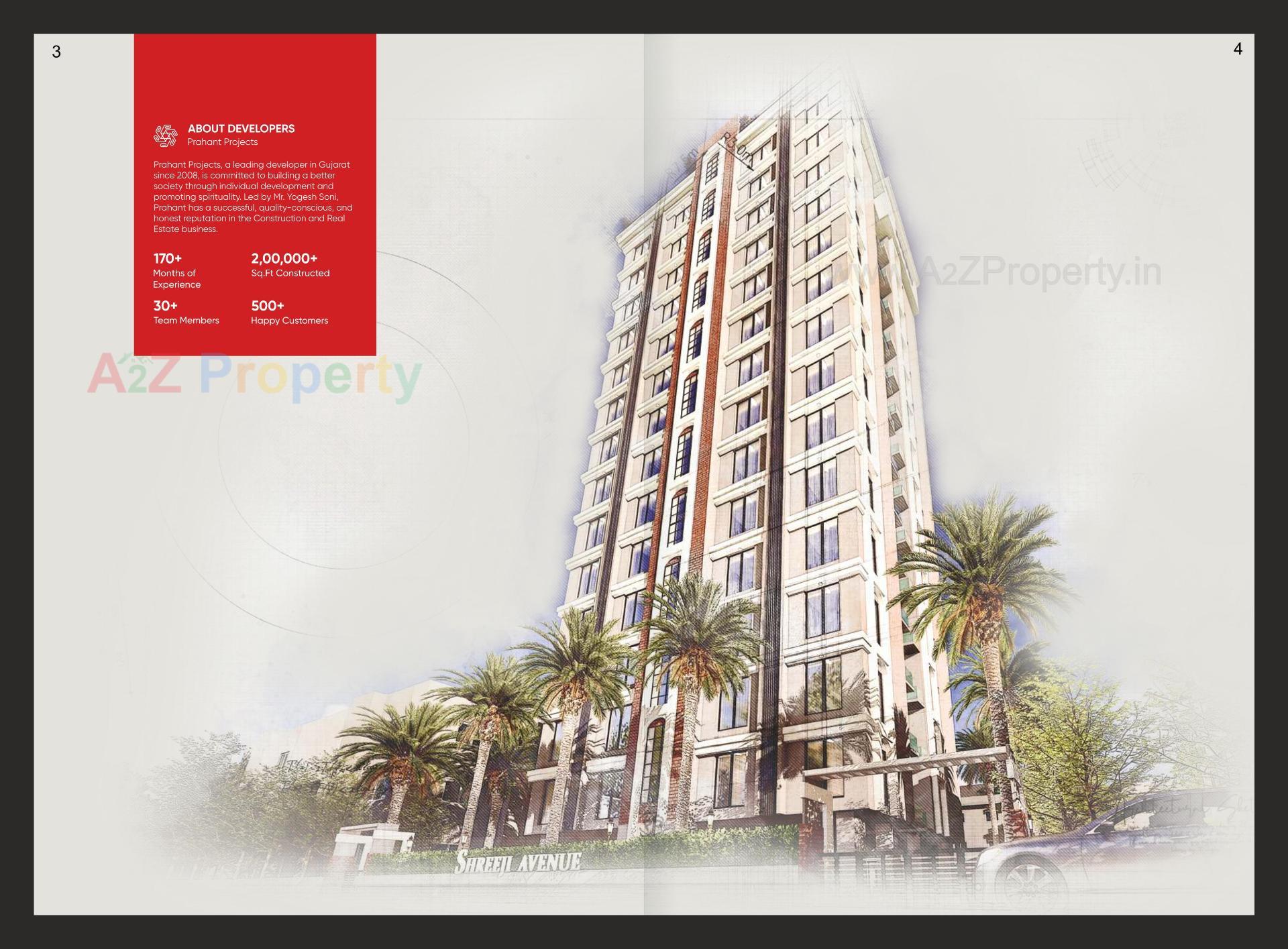 3D Elevation of real estate project Shreeji Avenue located at Chhani, Vadodara, Gujarat