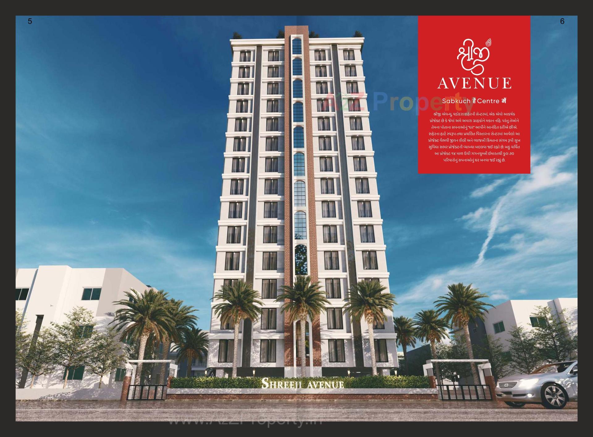 3D Elevation of real estate project Shreeji Avenue located at Chhani, Vadodara, Gujarat