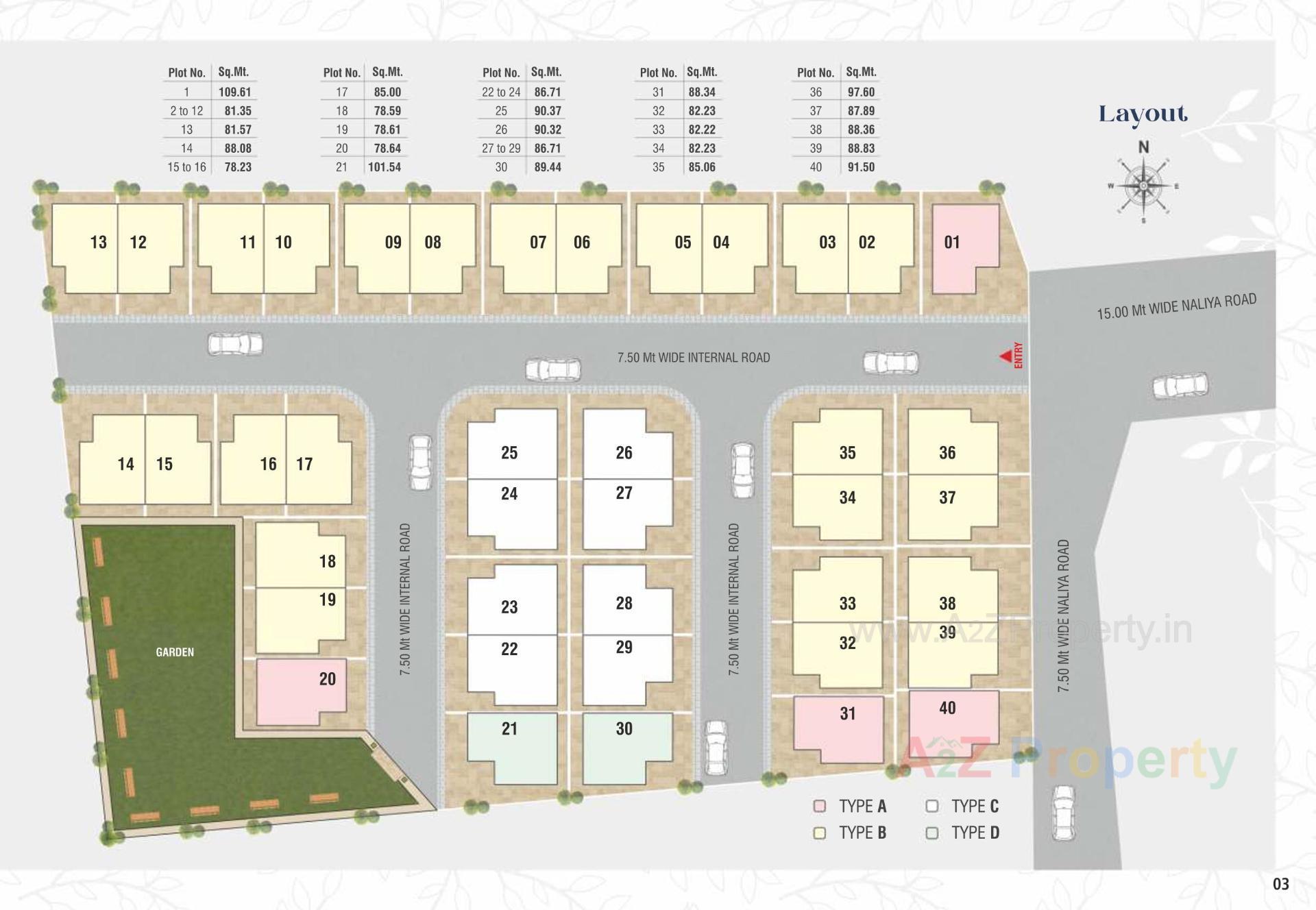 Layout of real estate project Shreeji Duplex located at Karjan, Vadodara, Gujarat