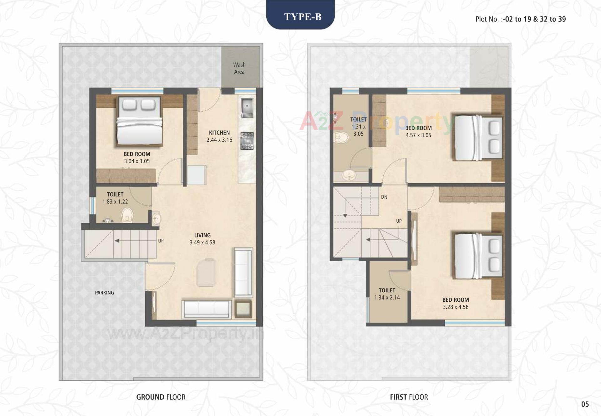 Layout of real estate project Shreeji Duplex located at Karjan, Vadodara, Gujarat