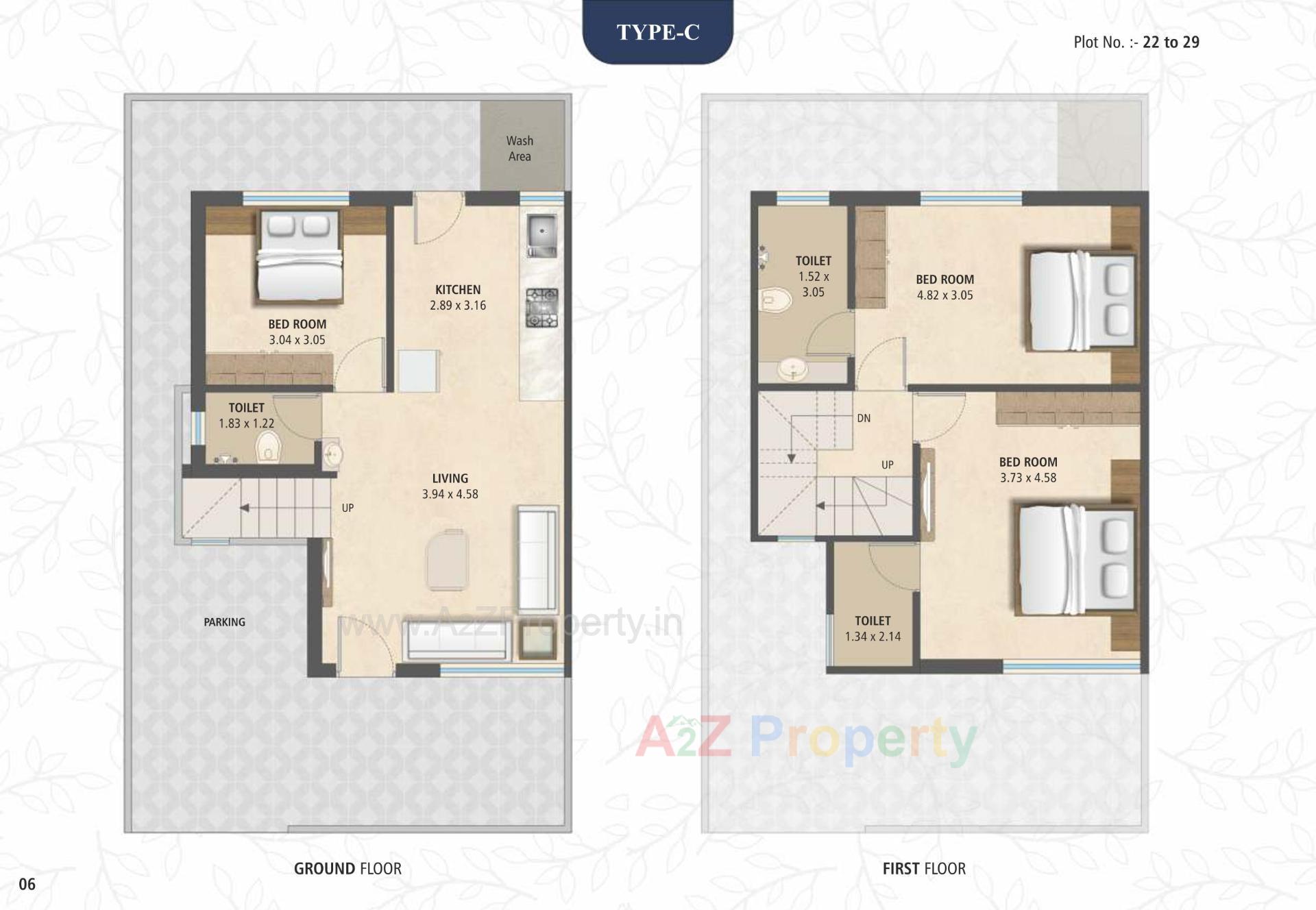 Layout of real estate project Shreeji Duplex located at Karjan, Vadodara, Gujarat