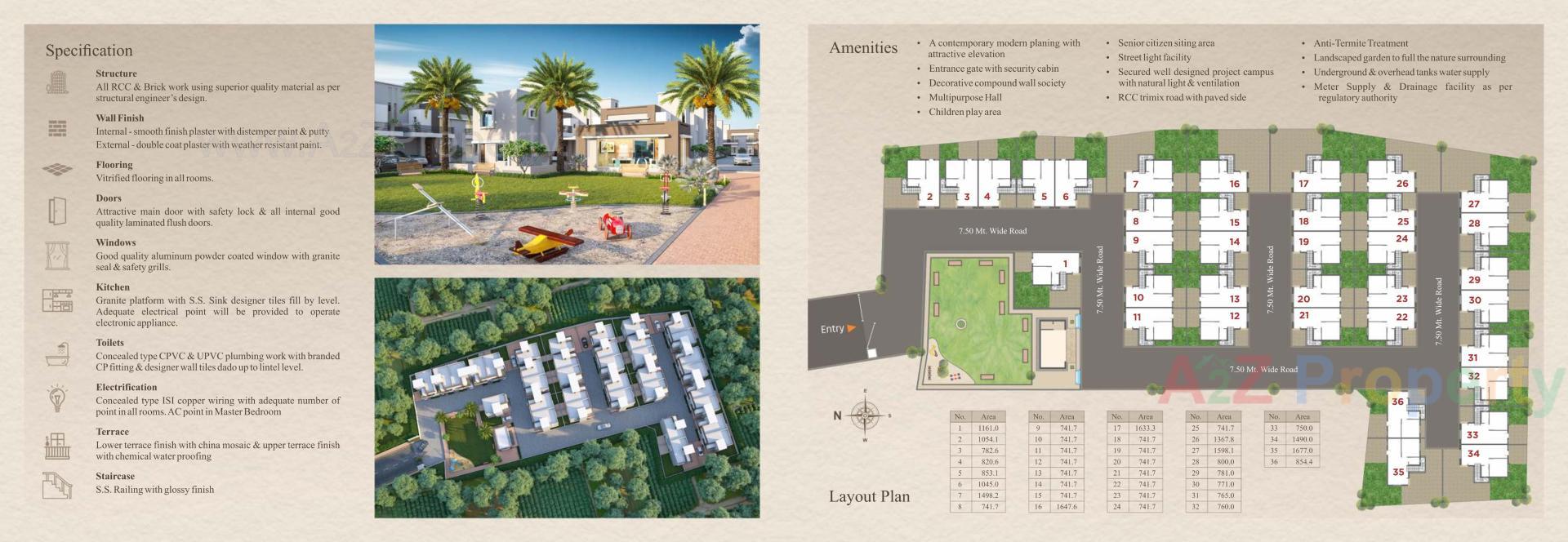 Layout of real estate project Shreeji Residency located at Tarsali, Vadodara, Gujarat