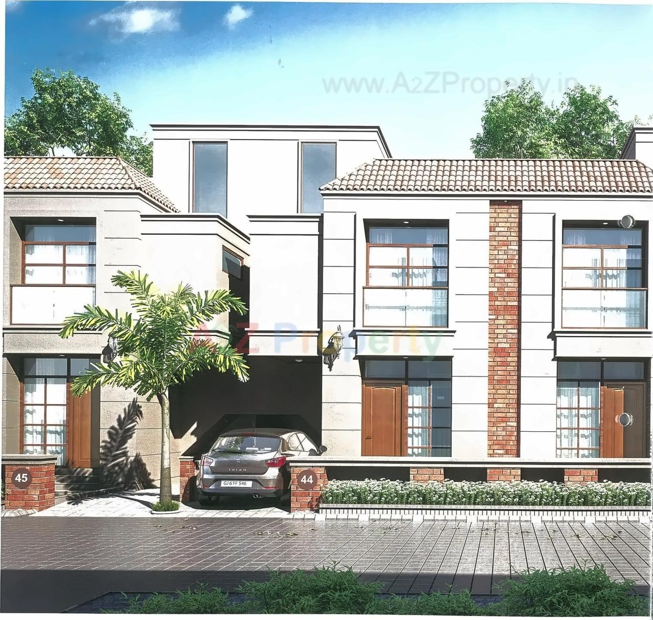 3D Elevation of real estate project Shreeji Serenity located at Sevasi, Vadodara, Gujarat