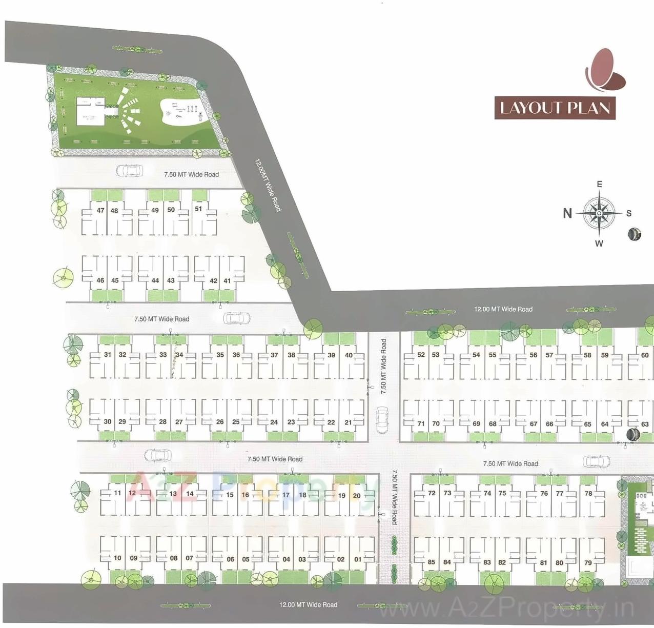 Layout of real estate project Shreeji Serenity located at Sevasi, Vadodara, Gujarat