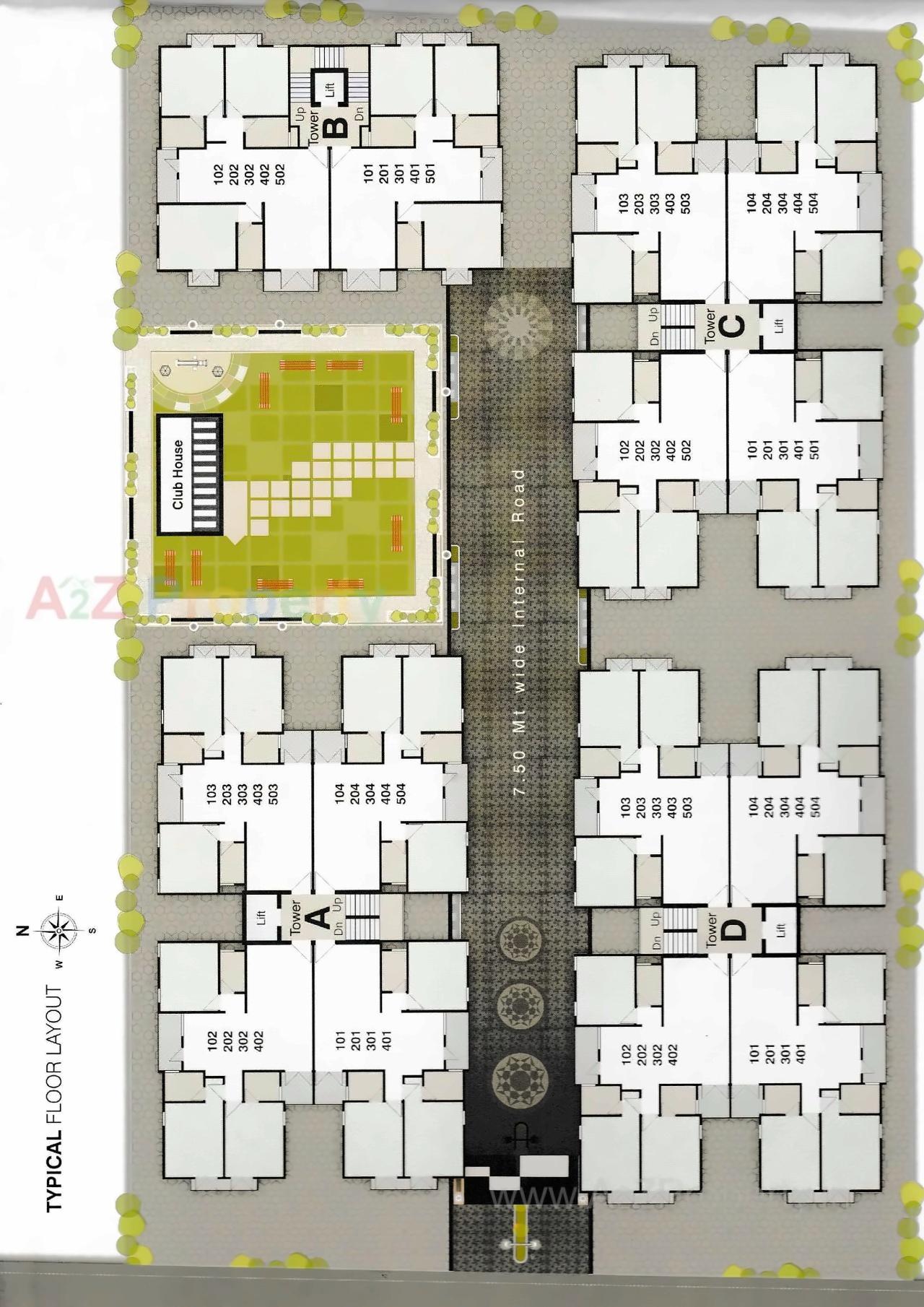 Layout of real estate project Shreeji Sharnam located at Nizampura, Vadodara, Gujarat