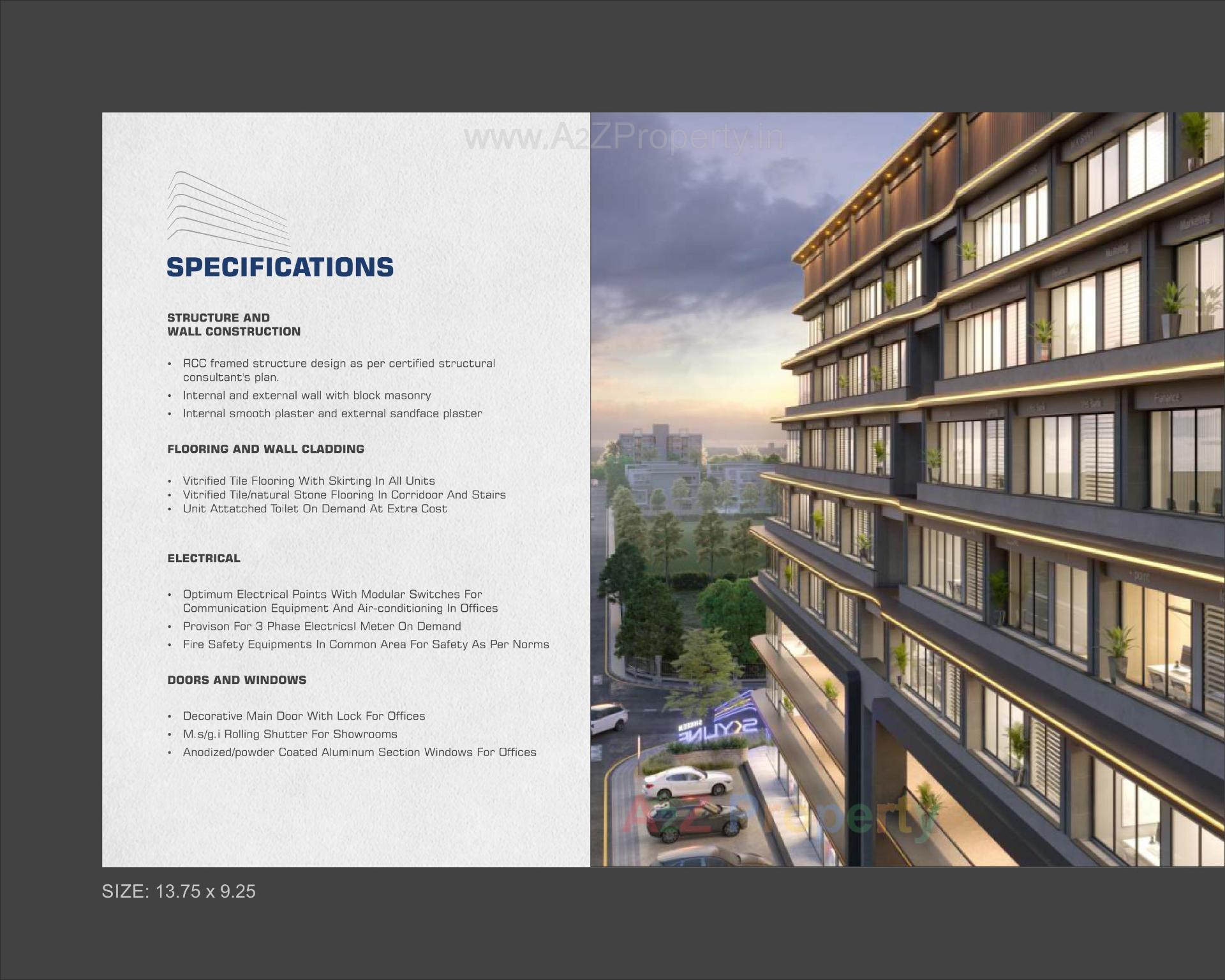 3D Elevation of real estate project Shreeji Skyline located at Atladra, Vadodara, Gujarat