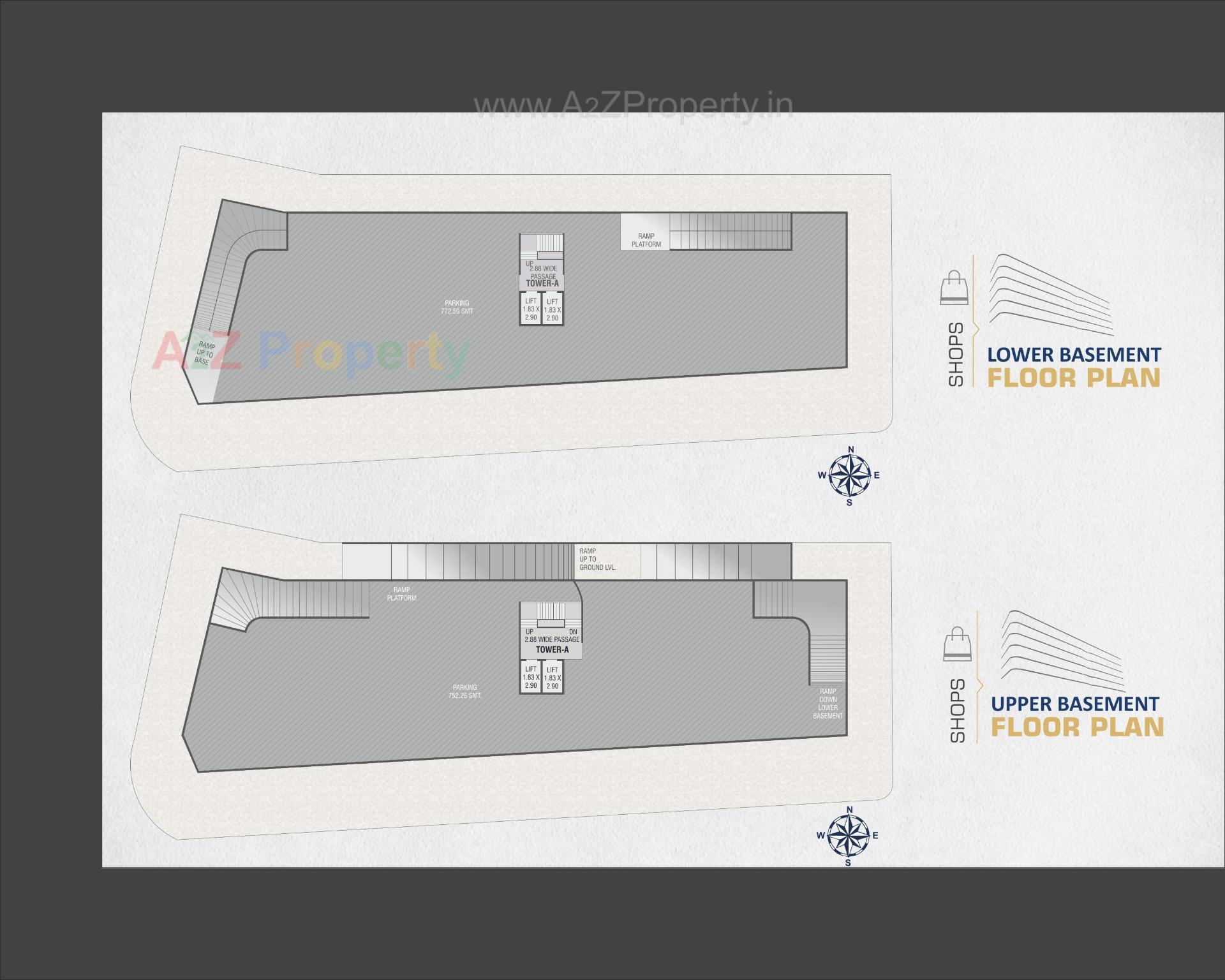 Layout of real estate project Shreeji Skyline located at Atladra, Vadodara, Gujarat