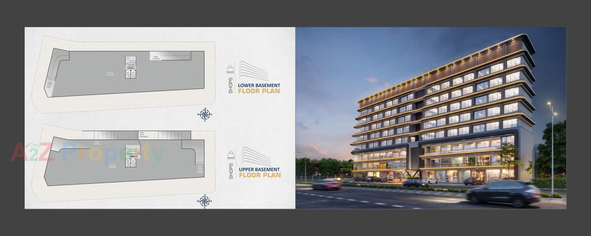 3D Elevation of real estate project Shreeji Skyline located at Atladra, Vadodara, Gujarat