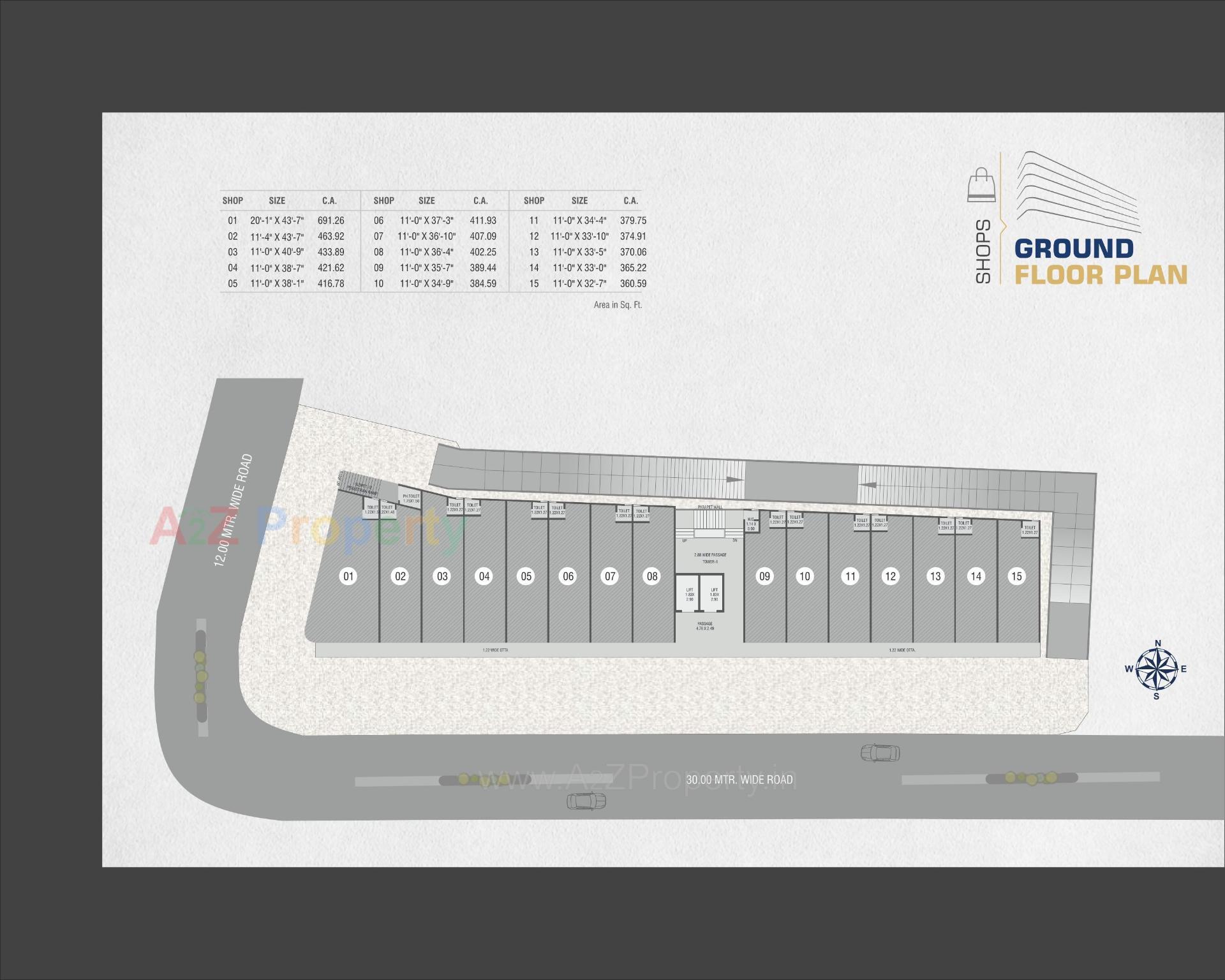 Layout of real estate project Shreeji Skyline located at Atladra, Vadodara, Gujarat