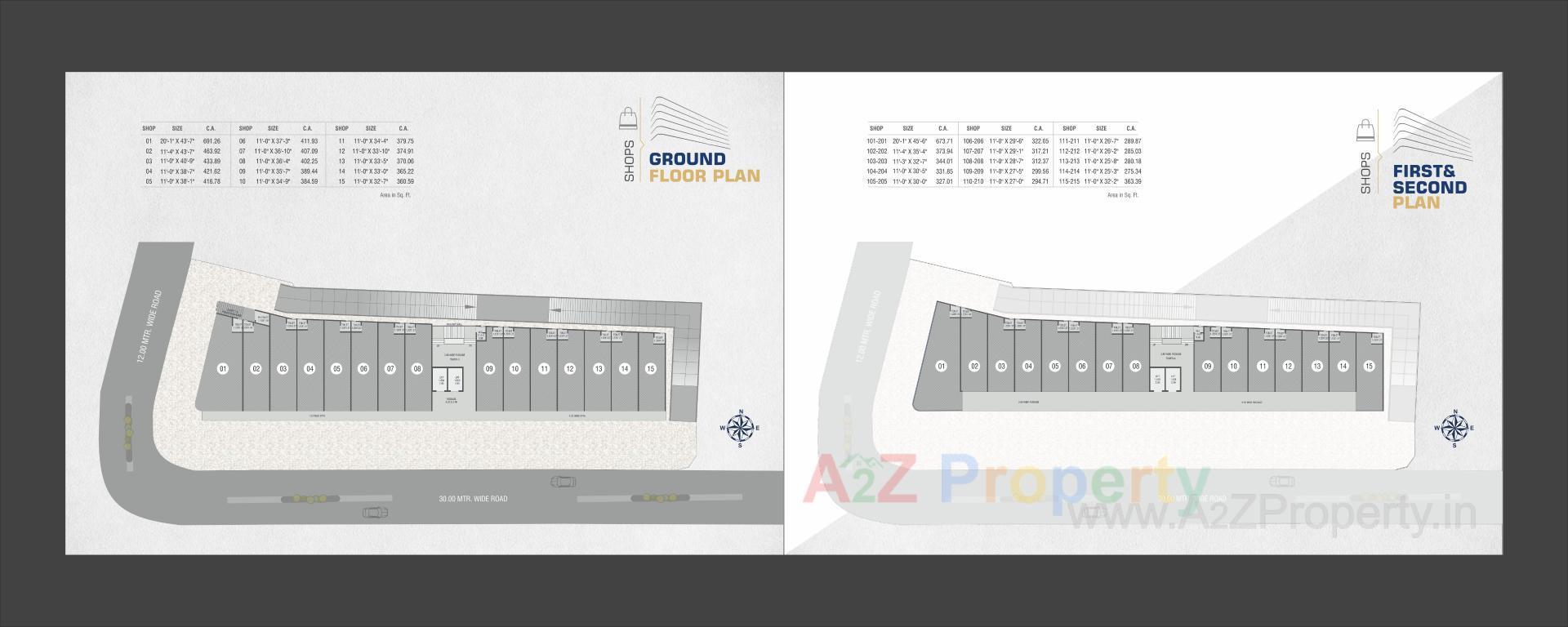 Layout of real estate project Shreeji Skyline located at Atladra, Vadodara, Gujarat