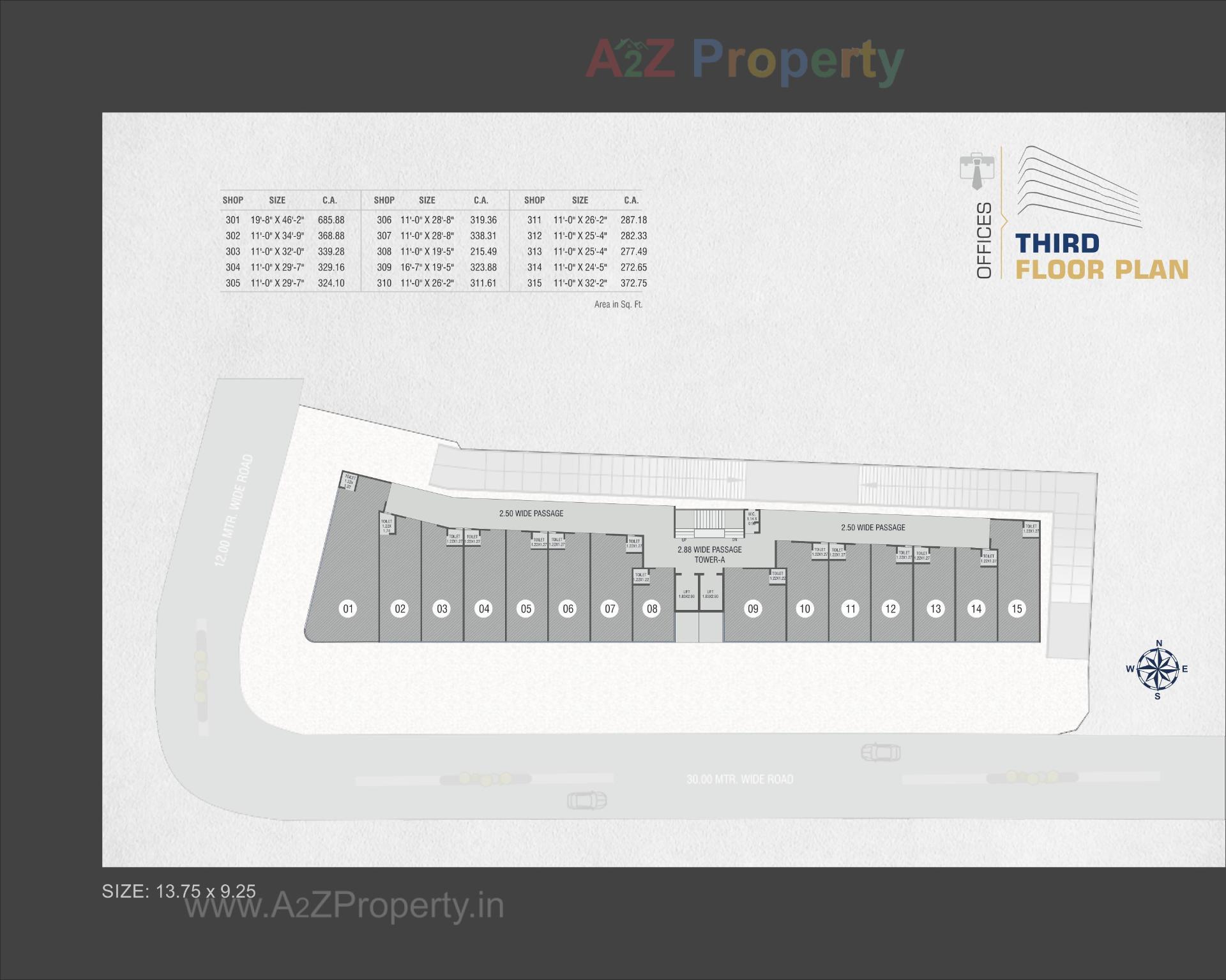 Layout of real estate project Shreeji Skyline located at Atladra, Vadodara, Gujarat