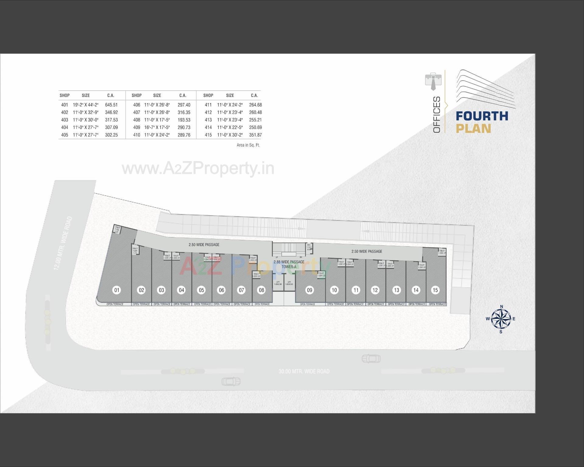 Layout of real estate project Shreeji Skyline located at Atladra, Vadodara, Gujarat