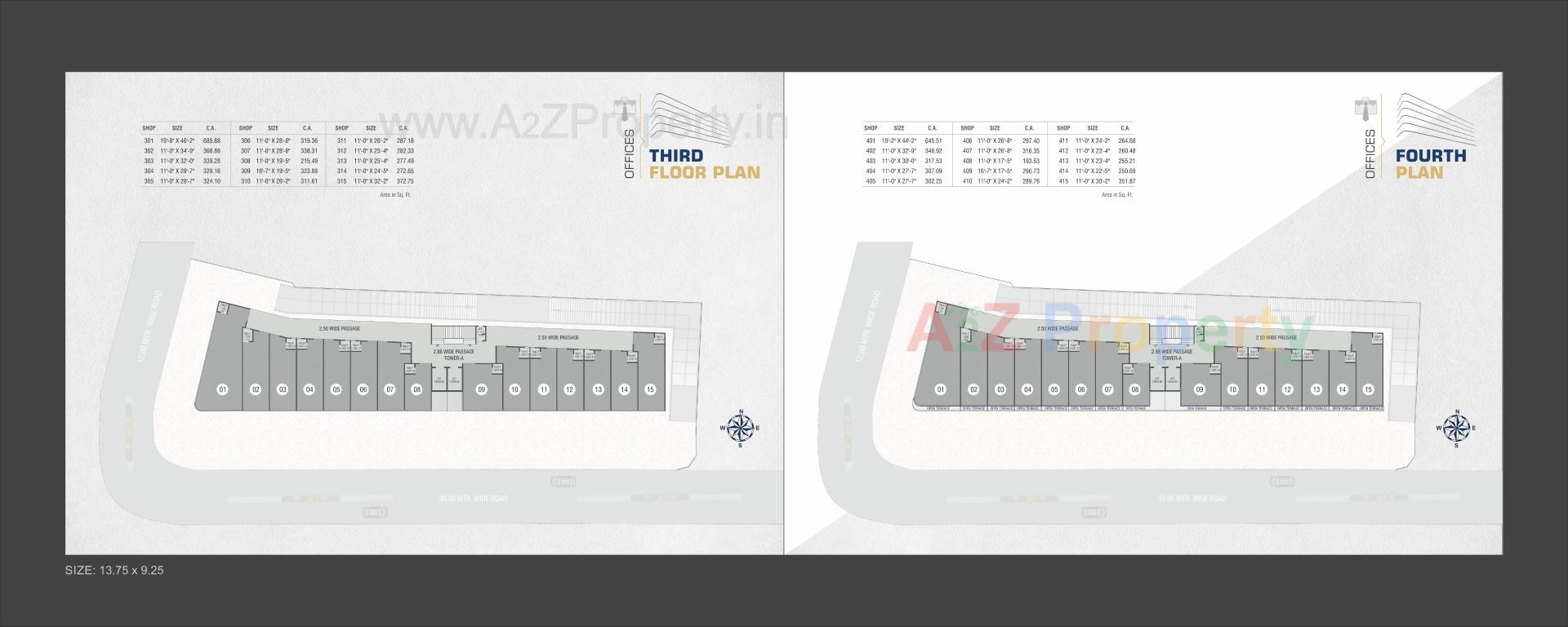 Layout of real estate project Shreeji Skyline located at Atladra, Vadodara, Gujarat