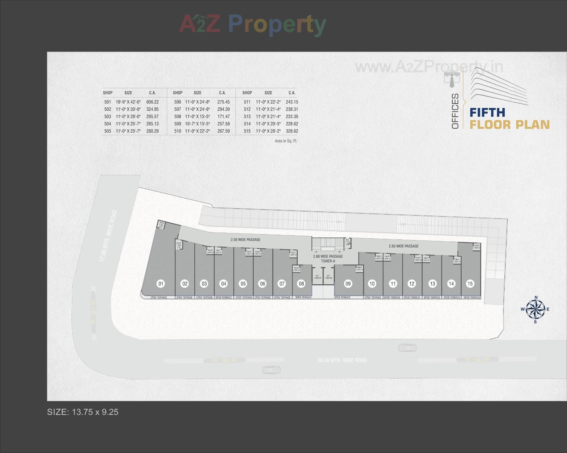 Layout of real estate project Shreeji Skyline located at Atladra, Vadodara, Gujarat