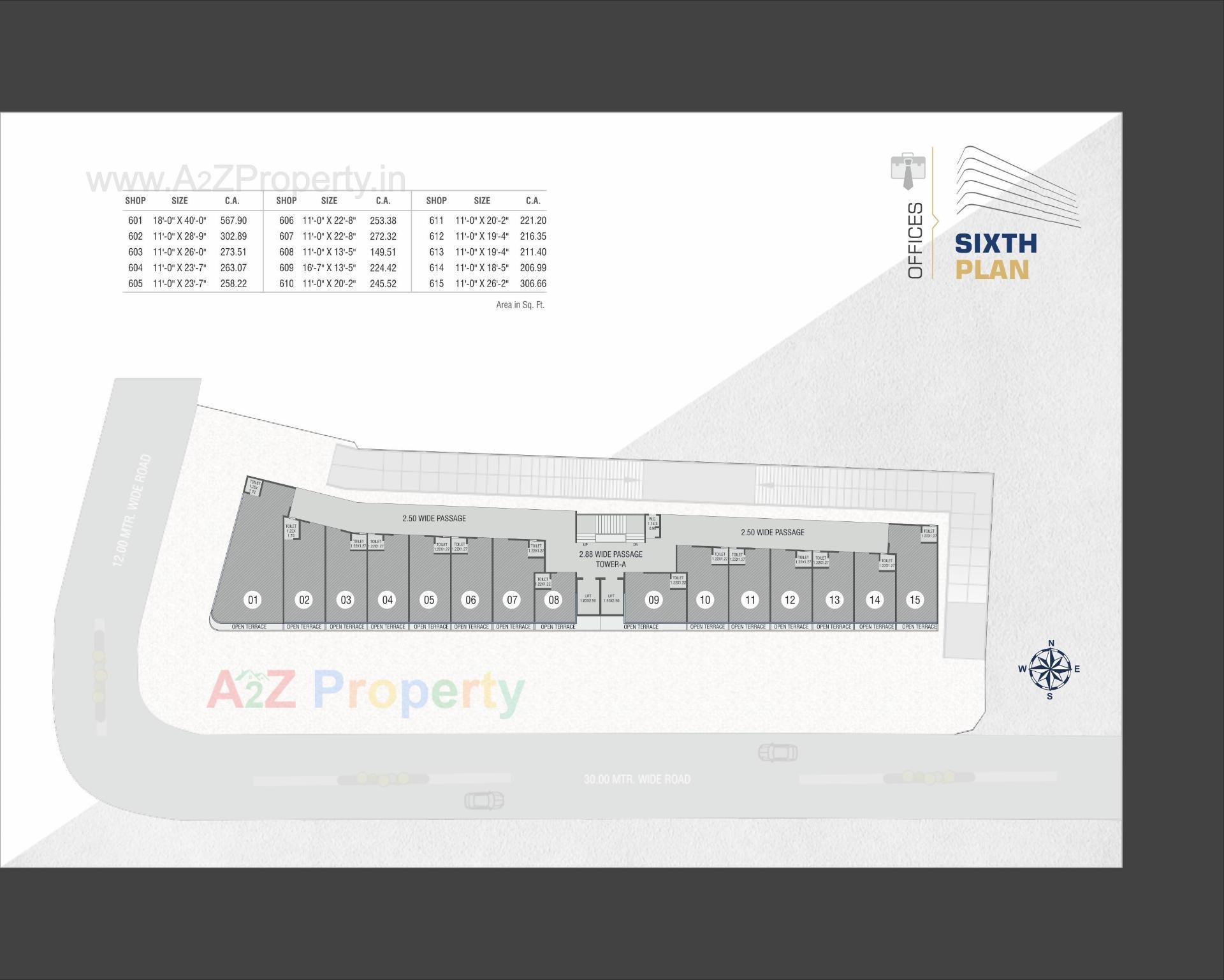 Layout of real estate project Shreeji Skyline located at Atladra, Vadodara, Gujarat