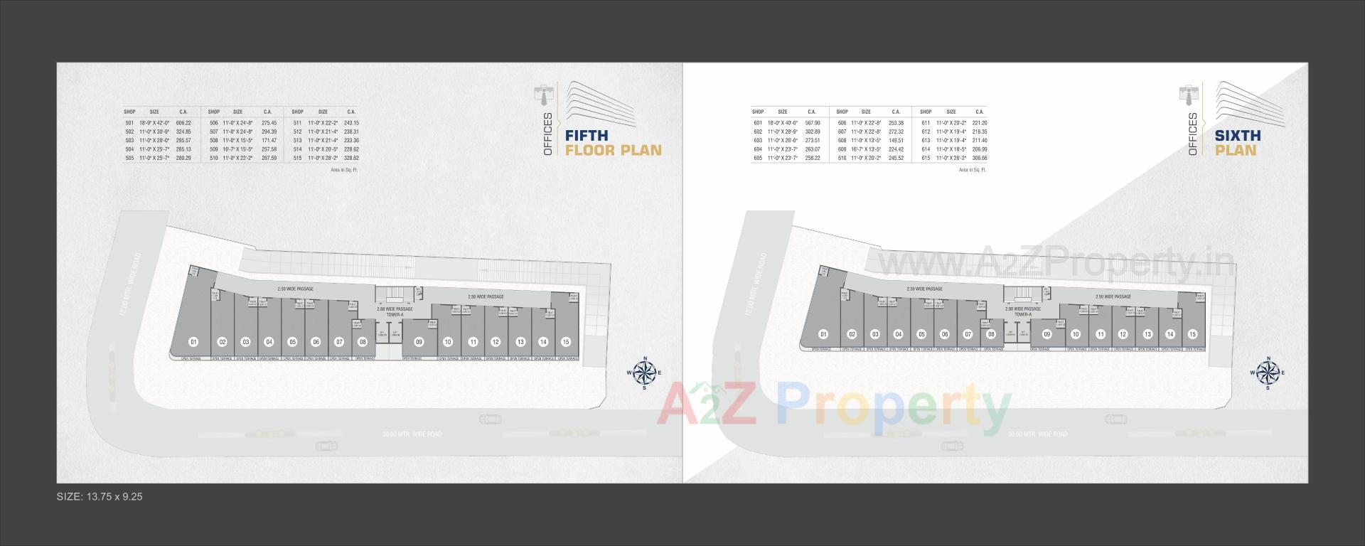Layout of real estate project Shreeji Skyline located at Atladra, Vadodara, Gujarat