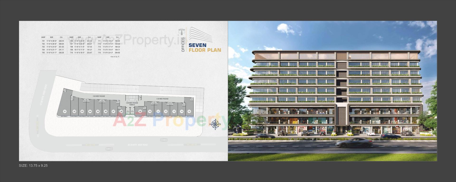 3D Elevation of real estate project Shreeji Skyline located at Atladra, Vadodara, Gujarat