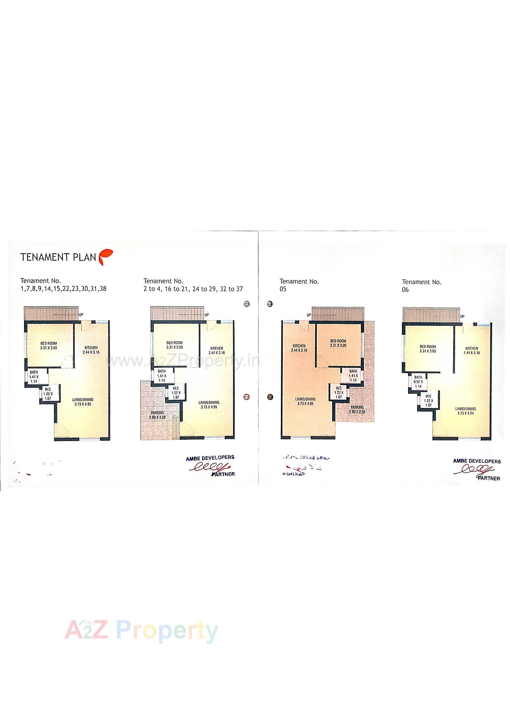 Layout of real estate project Shreeji Tenaments located at Maneja, Vadodara, Gujarat