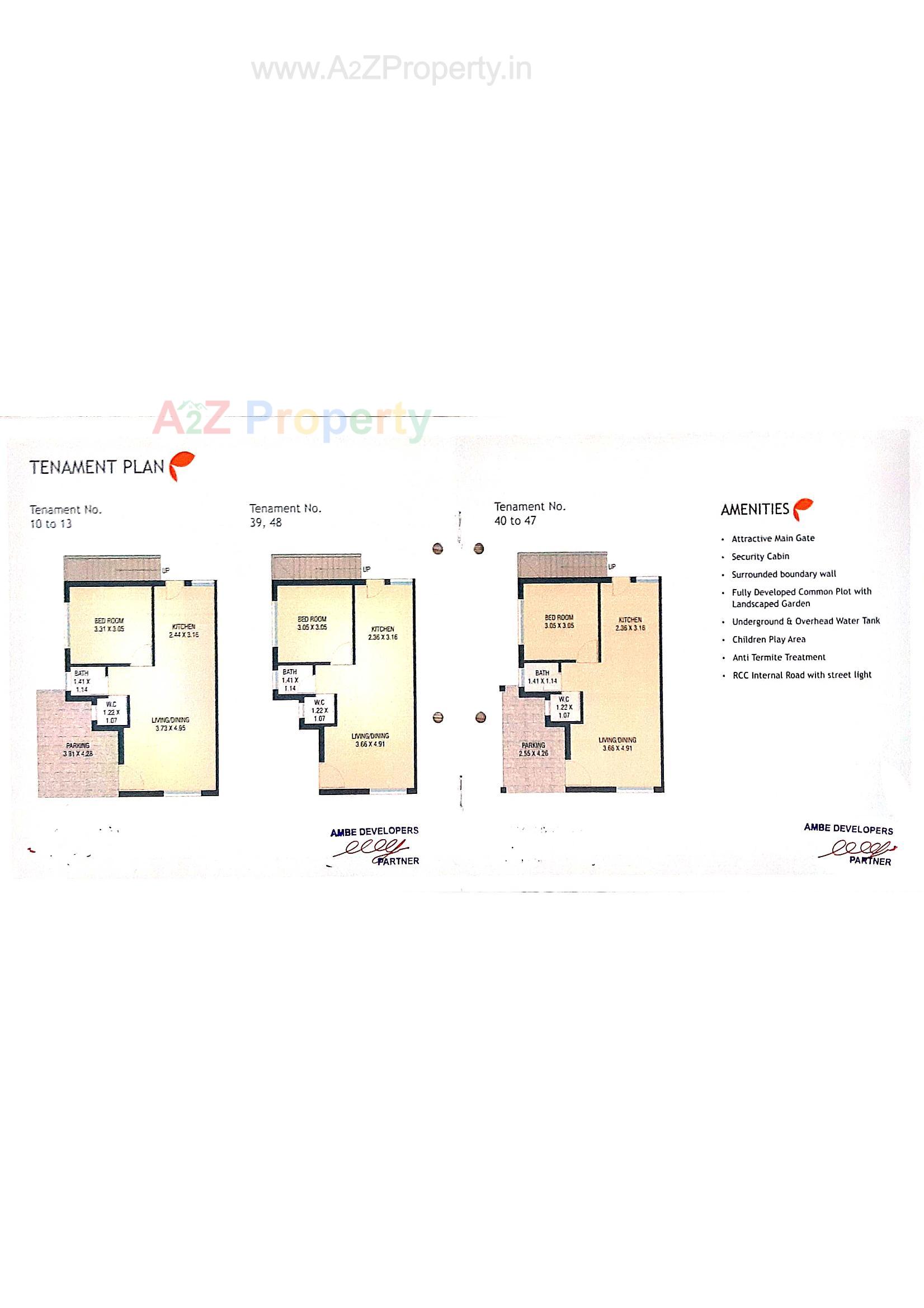 Layout of real estate project Shreeji Tenaments located at Maneja, Vadodara, Gujarat