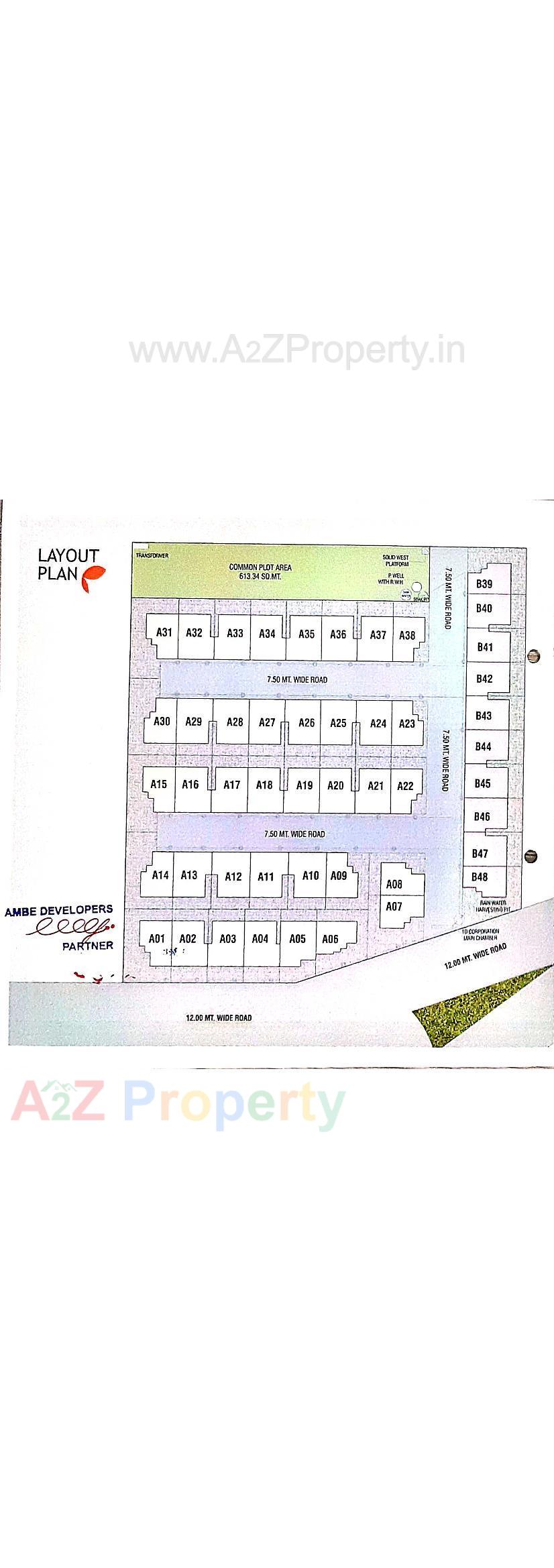 Layout of real estate project Shreeji Tenaments located at Maneja, Vadodara, Gujarat