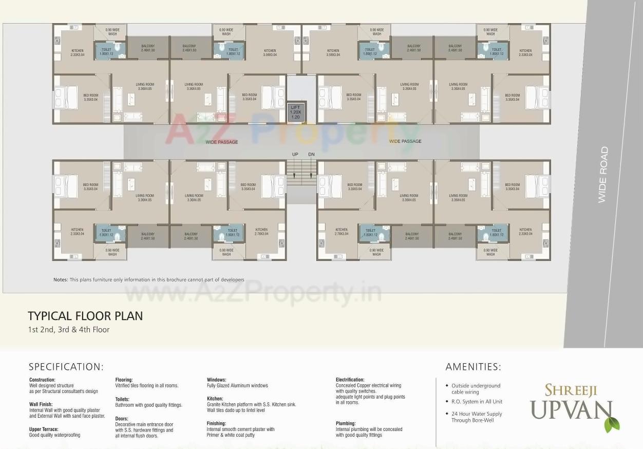 Layout of real estate project Shreeji Upvan located at Vadsar, Vadodara, Gujarat
