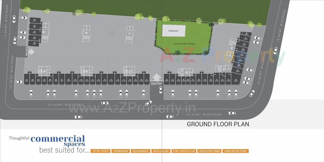Layout of real estate project Shreeji Vandan located at Bapod, Vadodara, Gujarat